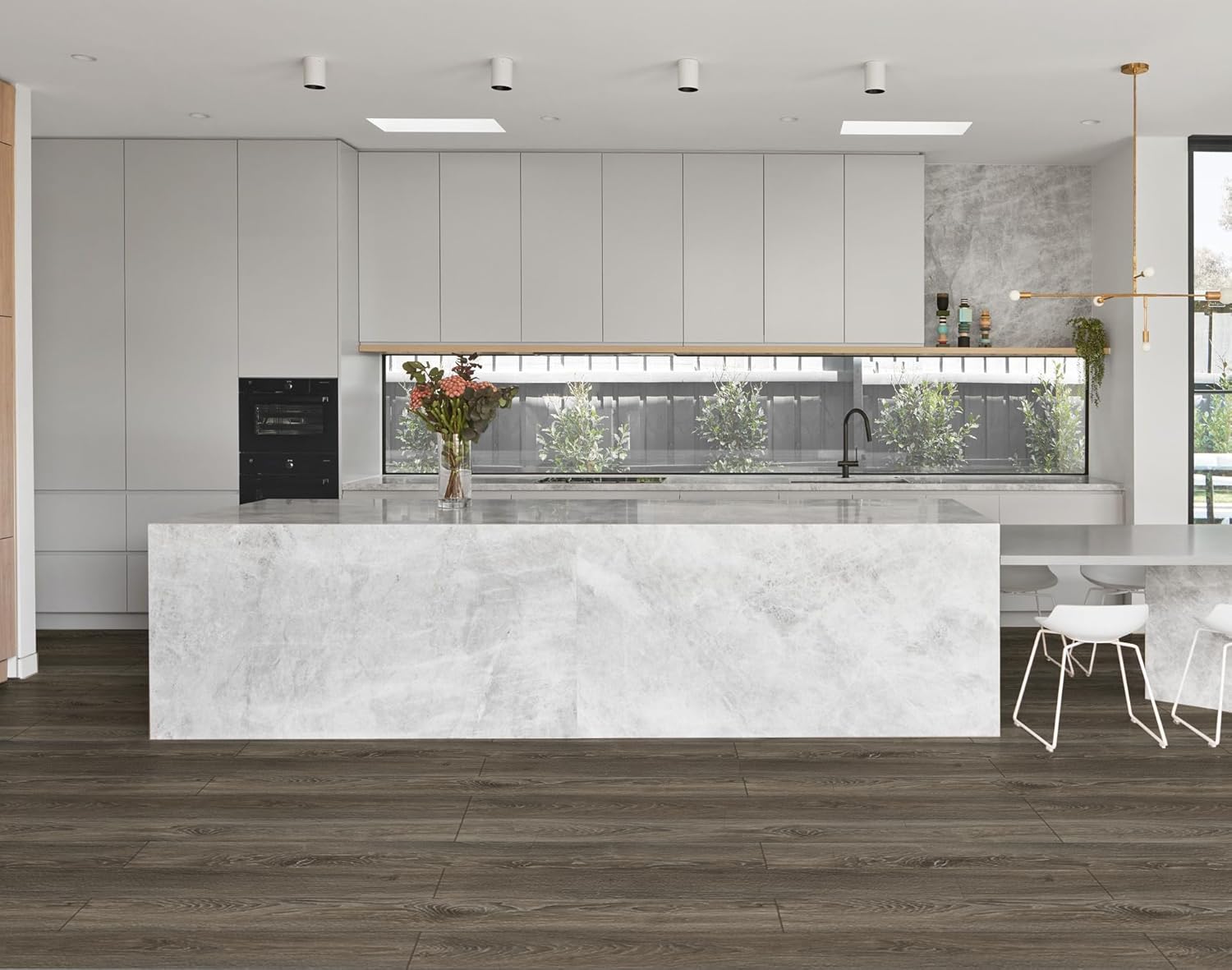 Oxdigi Azulejos de suelo de 36 x 6 x 6 x 72 paquetes108 pies cuadrados, suelo de tablones de madera grueso, autoadhesivo, impermeable, para cocina,