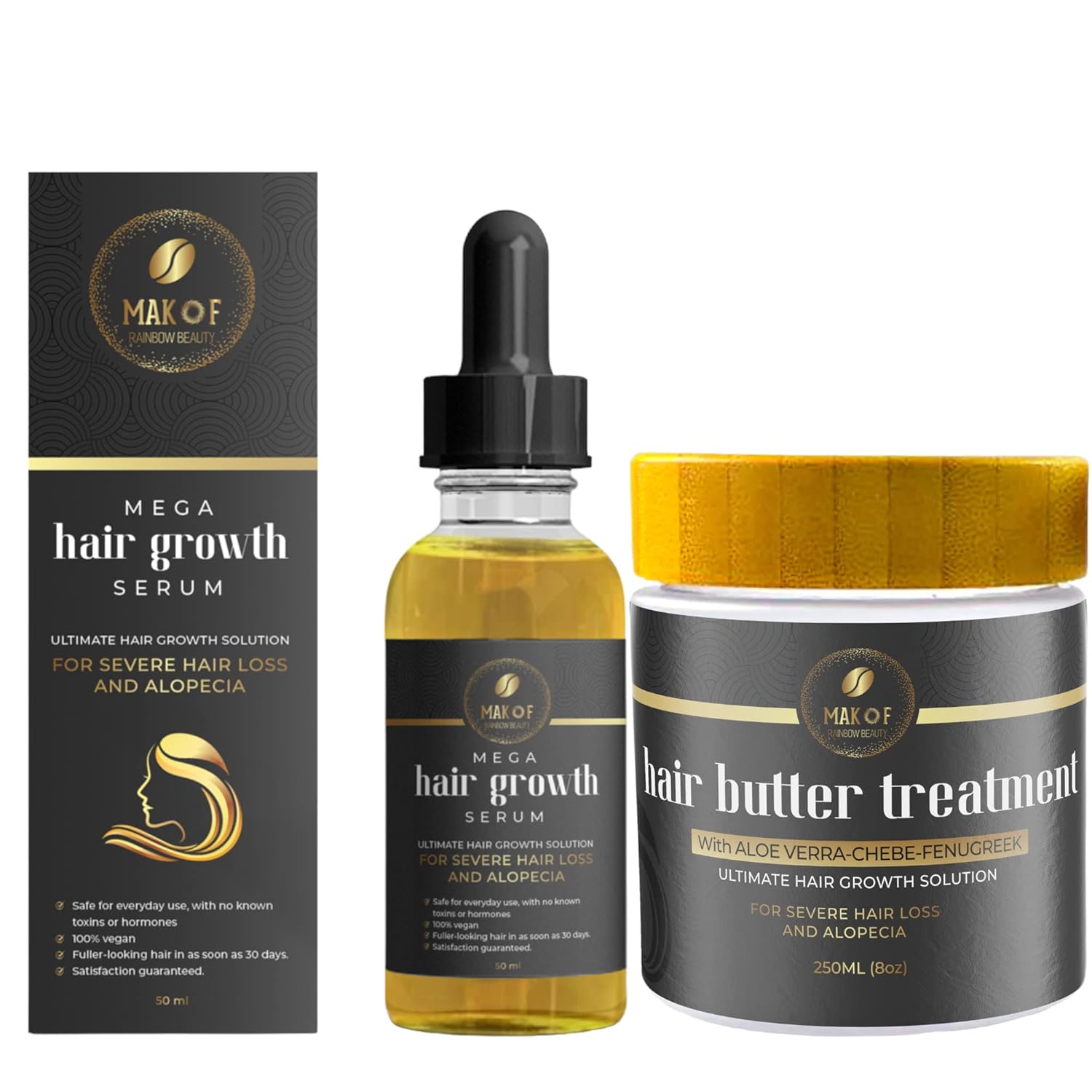 Champú y acondicionador para el crecimiento del cabello, mezcla de aceite esencial, para pérdida severa del cabello y adelgazamiento del cabello.