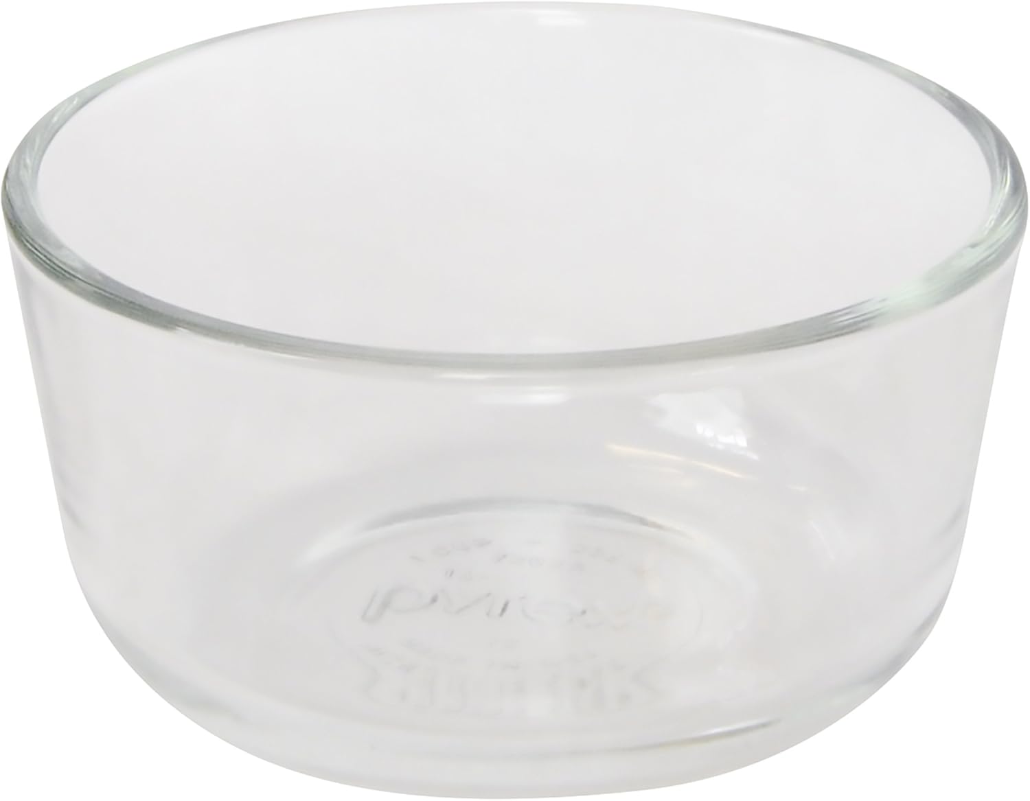 Pyrex (4 cuencos de vidrio 7202 y (4) tapas blancas de 7202 unidades, fabricadas en los Estados Unidos