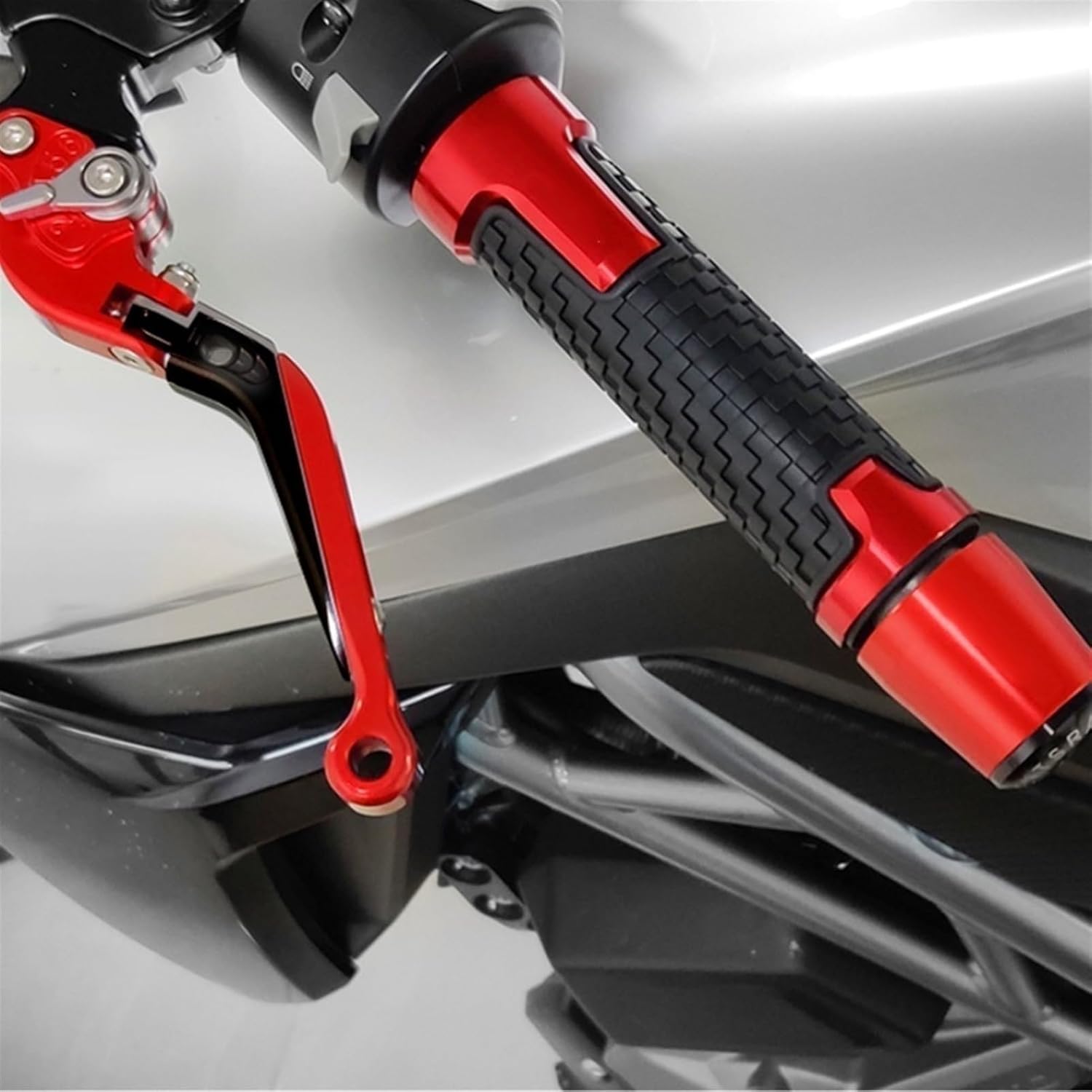 Para Y&AMAHA FZ25 FZ 25 FZ-25 2017-2019 2020 78 ” 0.866 in Agarres de manillar de motocicleta extremos de agarre de la barra de la manija Tapones