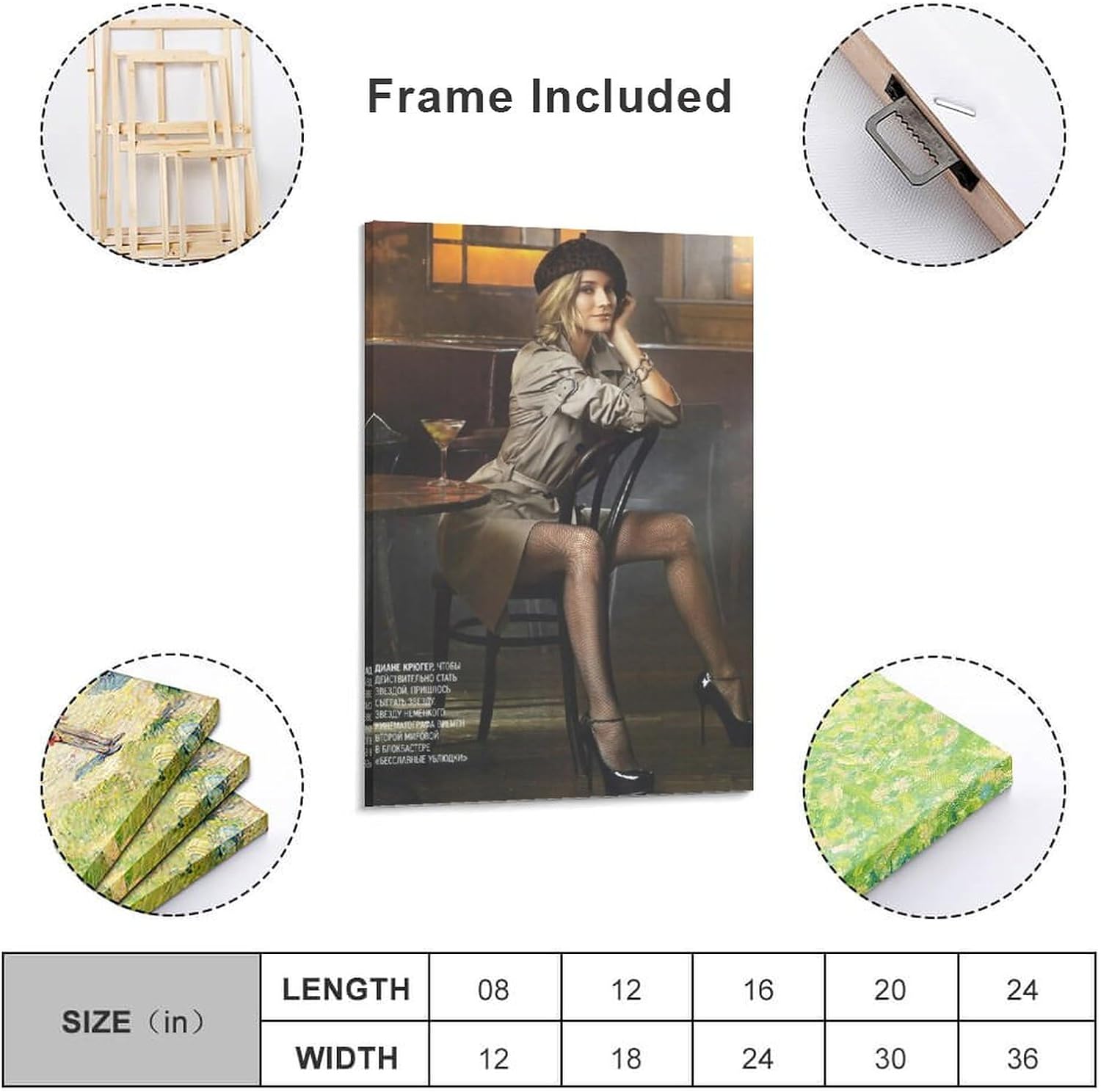Diane Kruger – Póster de actriz sexy de 21 habitaciones, impresión artística, pintura de pared, pósteres de lienzo, regalos para decoración moderna