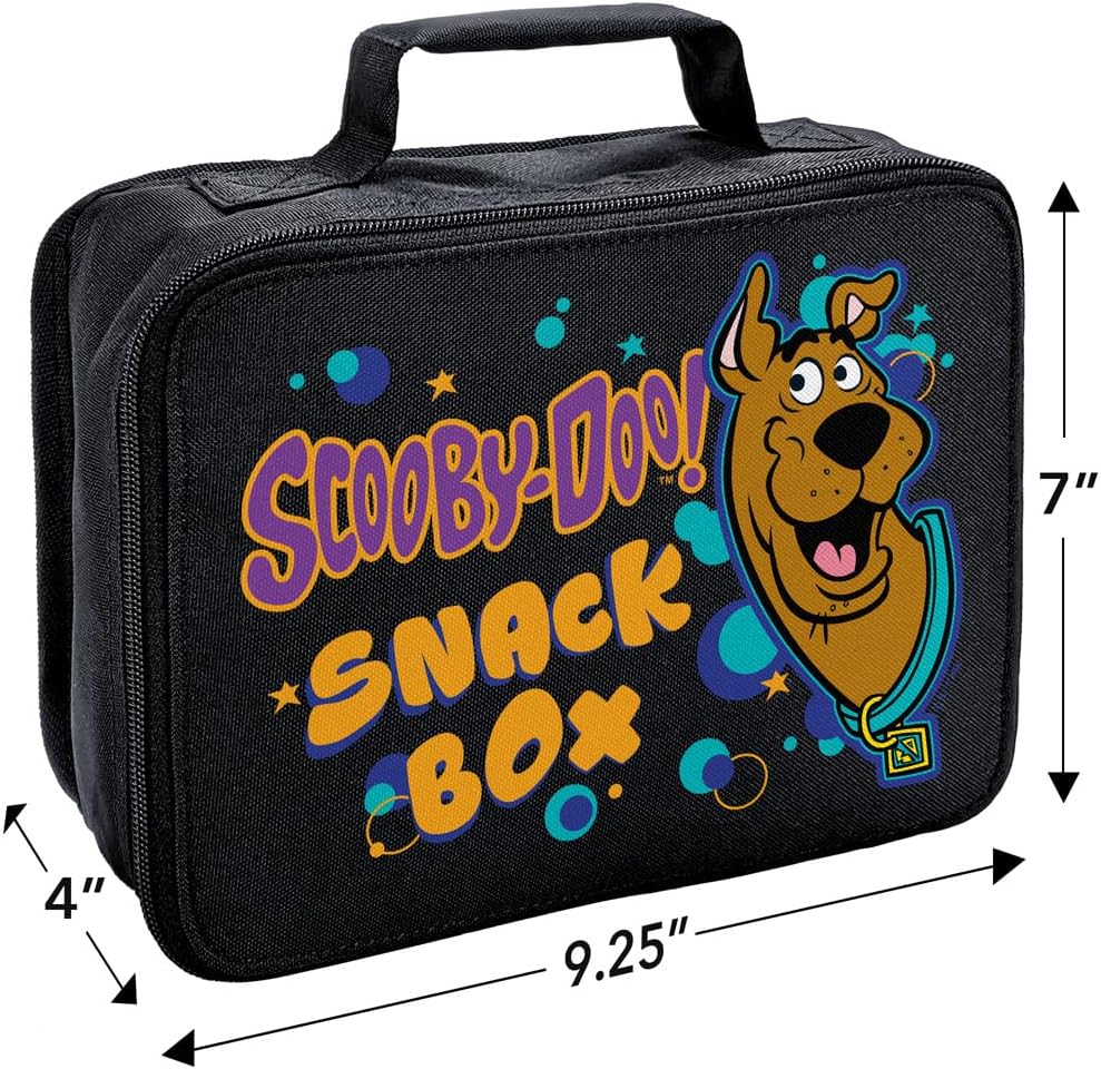 LOGOVISION Scooby Doo! – Lonchera con aislamiento de lados suaves, bolsa de almuerzo reutilizable para el trabajo de oficina escolar, sin BPA, 10 x