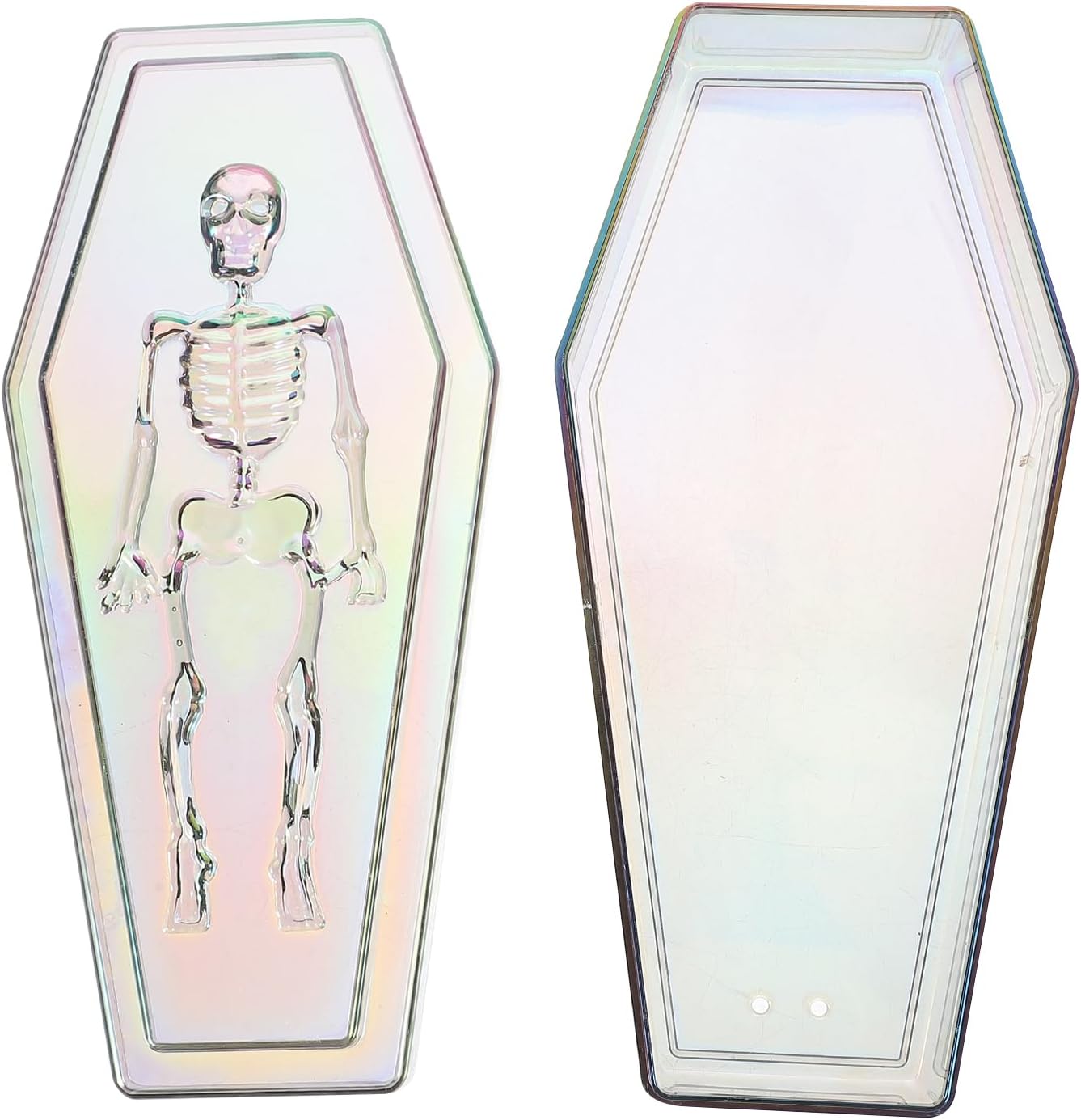 INOOMP Caja de dulces de ataúd de Halloween, caja de joyería transparente con tapa, decoración gótica del hogar para fiesta