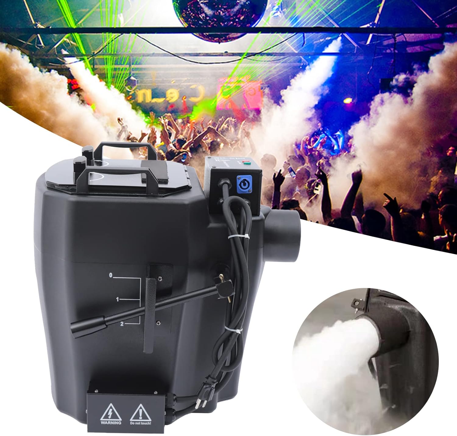 Máquina de niebla de hielo seco 6000w Máquina de humo baja con tubo para interior y exterior escenario boda fiesta club 110V
