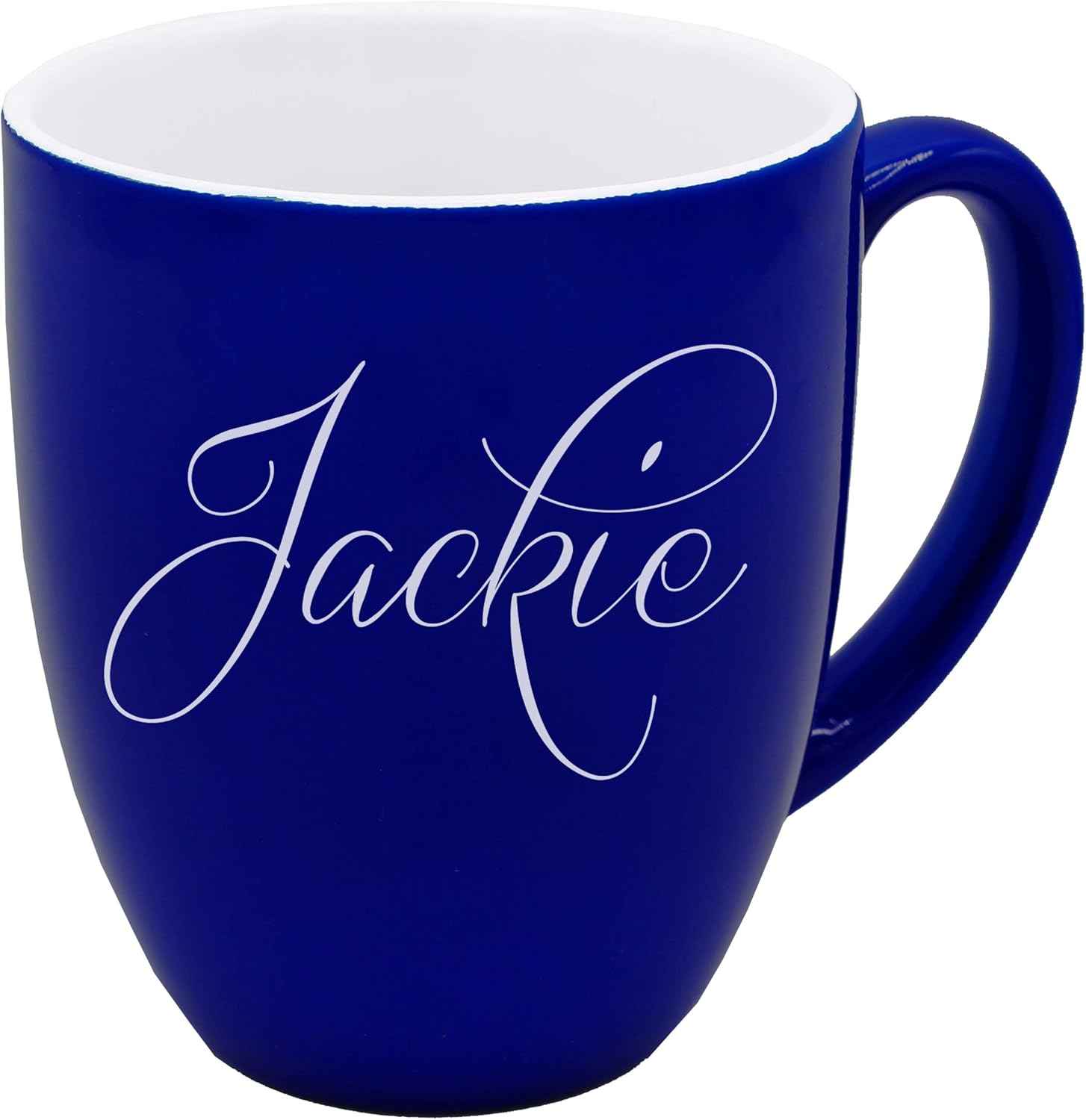 Taza de café con leche grabada personalizada – Taza de café personalizada (azul)