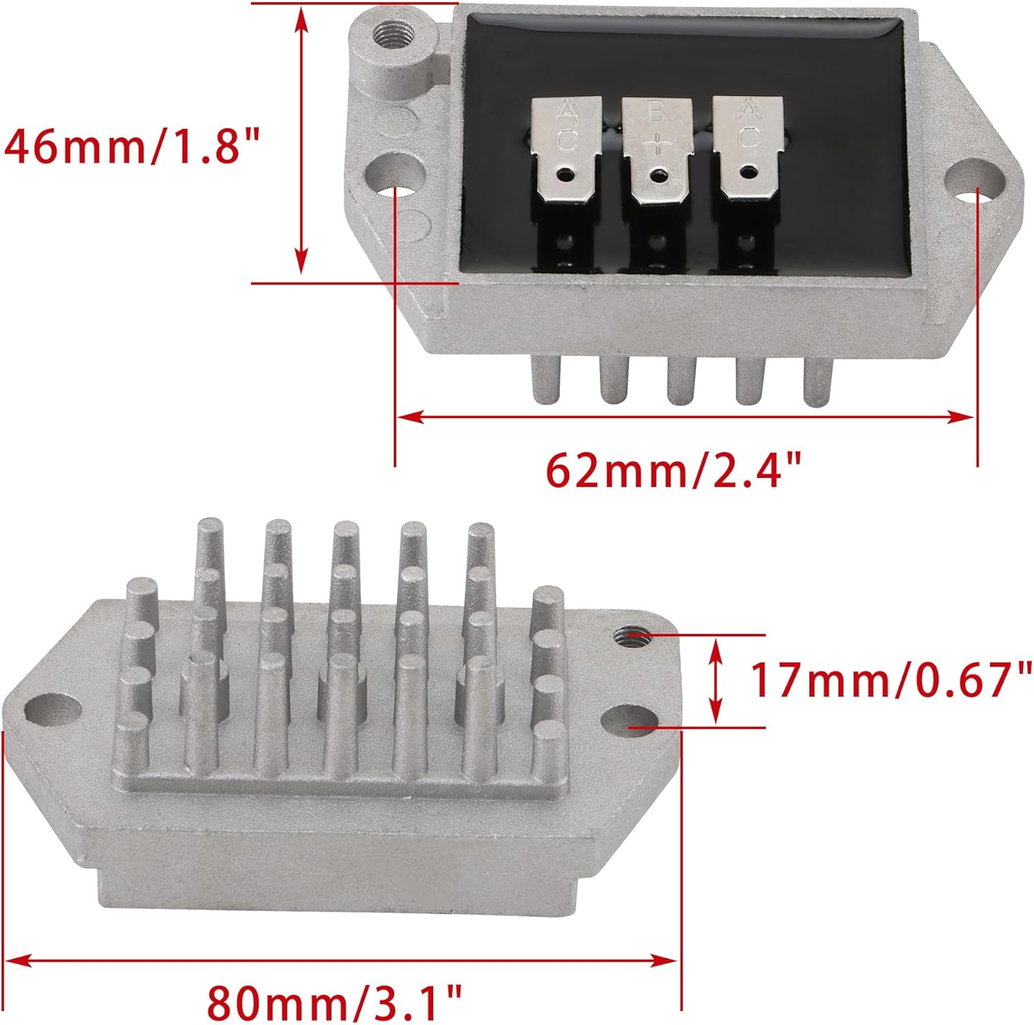 WOOSTAR Regulador de Voltaje Rectificador de Repuesto para Kohler 25 403 08-S 25 403 20-S 25 403 21-S 25 403 29-S 25 403 32-S 25 403 39-S Motor