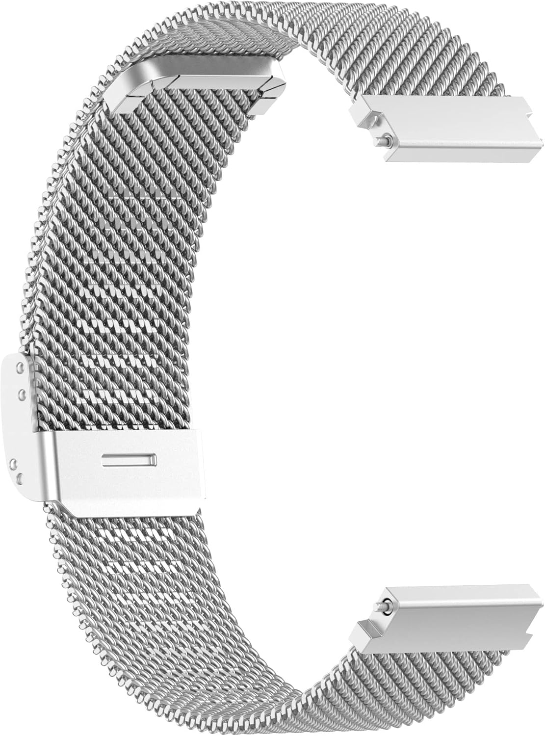 FitTurn Paquete de 2 correas de reloj Wahoo ELEMNT Rival, rejillas de repuesto delgadas de malla de acero inoxidable con cierre a presión para Wahoo