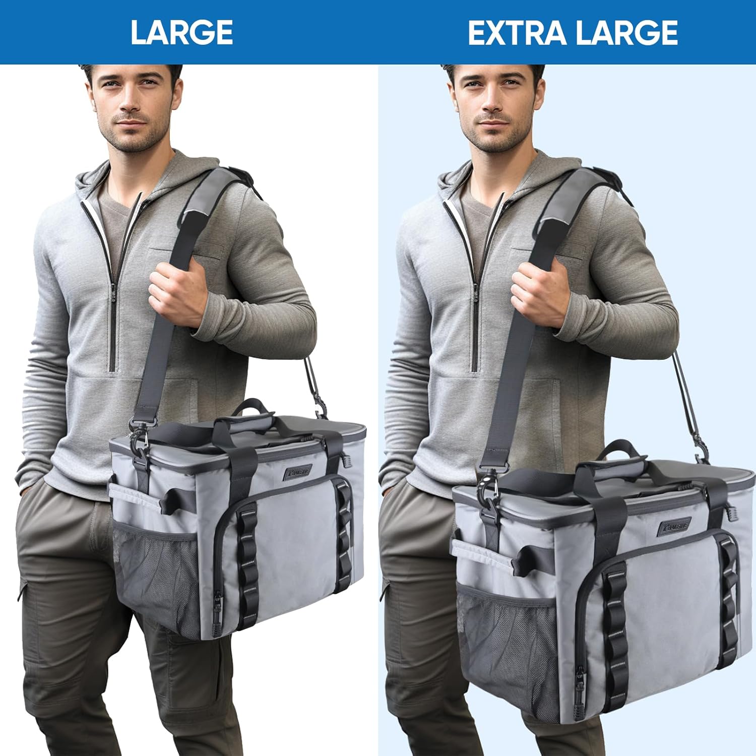 BALEINE Bolsa térmica suave extragrande, enfriador portátil a prueba de fugas, volumen de 4060 latas para playa, camping, kayak, viajes y viajes por