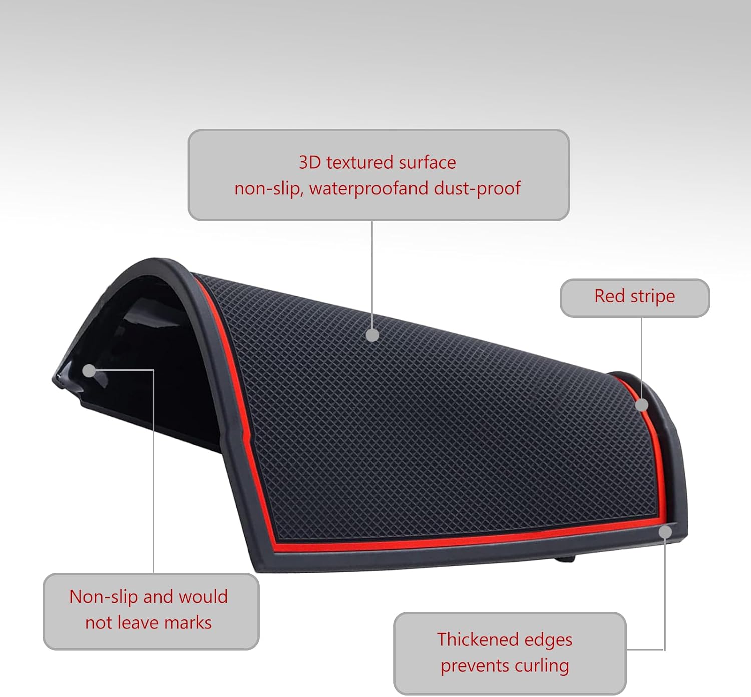 Jawmoy 1 alfombrilla antideslizante para salpicadero, de goma gruesa, accesorios de repuesto para el interior del automóvil, compatible con Subaru