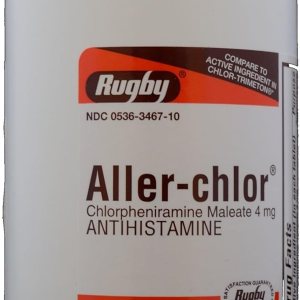 Chlorpheniramine Maleate 4mgGenérico para Chlor-Trimeton Allergy 1000 Tabletas por Botella Chlorpheniramine Maleate 4mgGenérico para Chlor-Trimeton Allergy 1000 Tabletas por Botella
