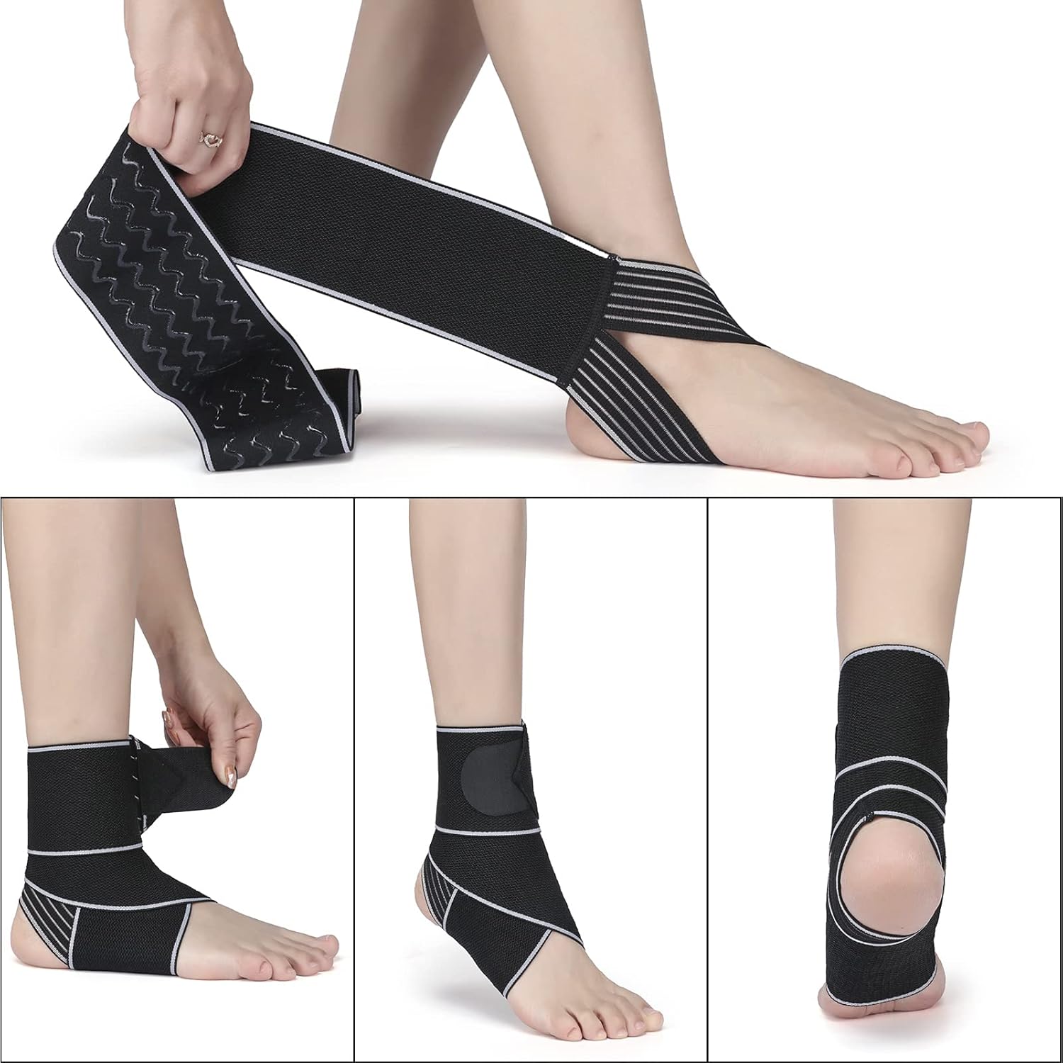 Ankle Support,Ankle Brace for Men and Women, Adjustable Ankle Compression Brace for Plantar fasciitis, arthritis sprains, muscle fatigue or joint