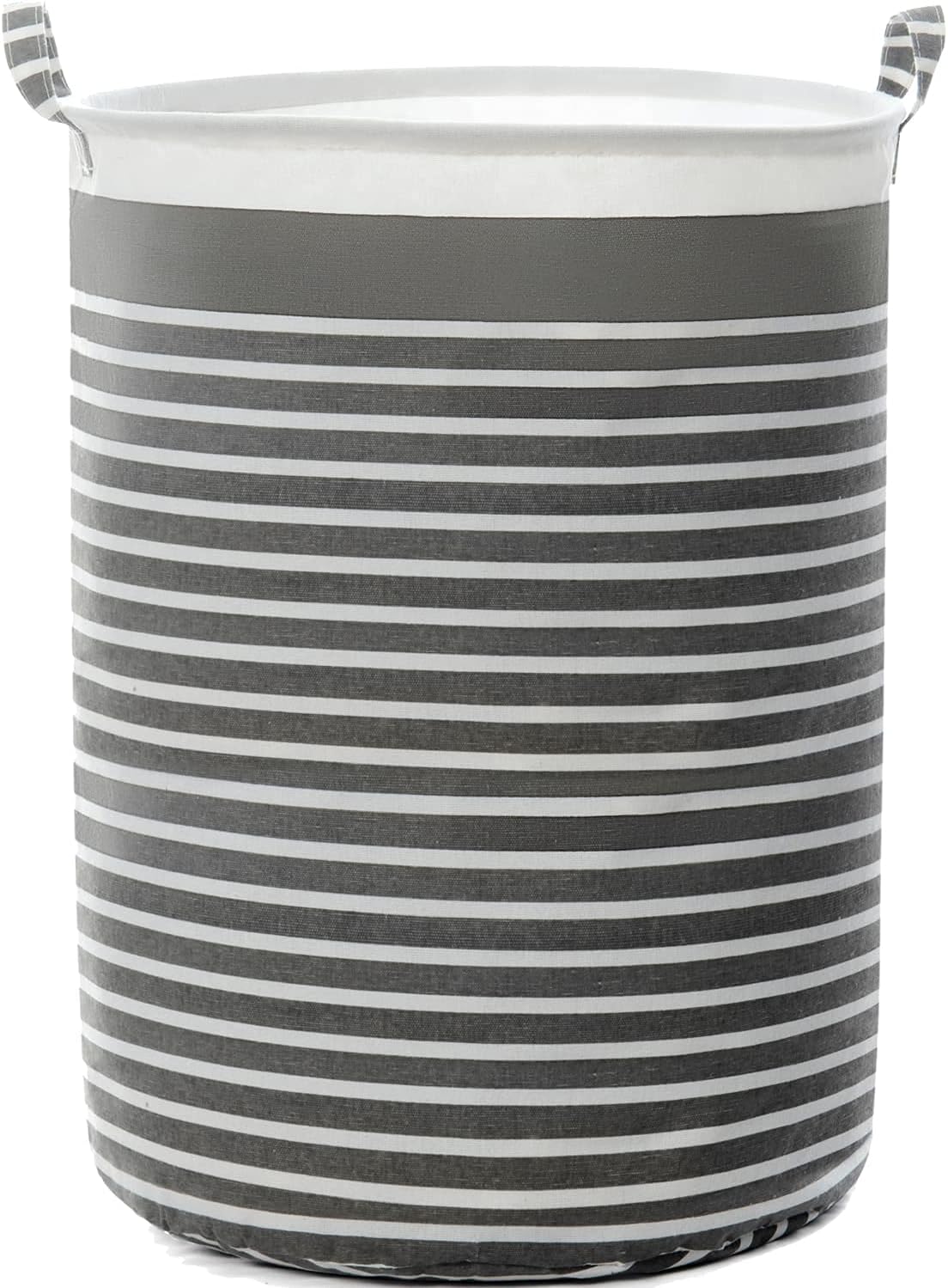 Cesto de tela impermeable plegable, de 22 pulgadas de alto, gris grueso, ropa sucia, para dormitorio, almacenamiento de habitación de los niños