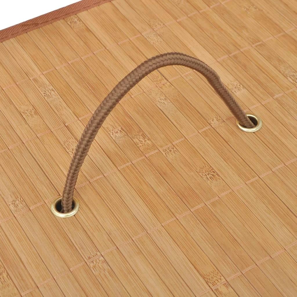 Cesta rectangular de bambú para la ropa sucia, con tapa y asa, organizador para sala de estar, dormitorio, baño, cesta de almacenamiento de ropa