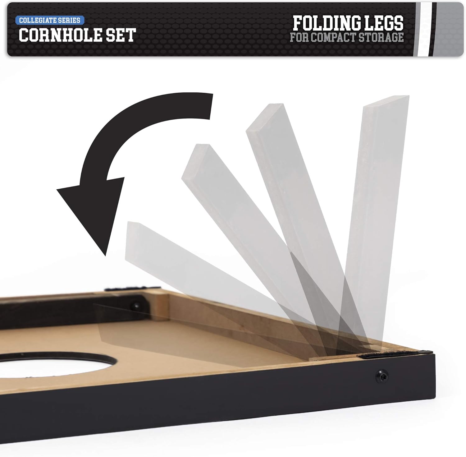 Wild Sports Juego de Cornhole de madera MDF NCAA de 2’x3′