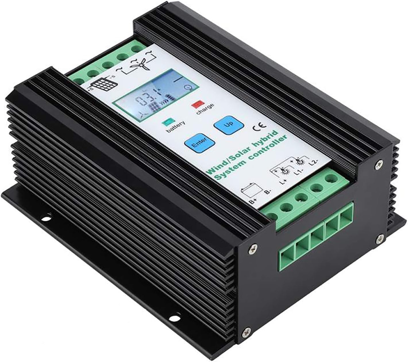 CHRISK Controlador híbrido solar eólico de 9000 W PWM eólico controlador híbrido de energía solar controlador digital inteligente regulador de carga