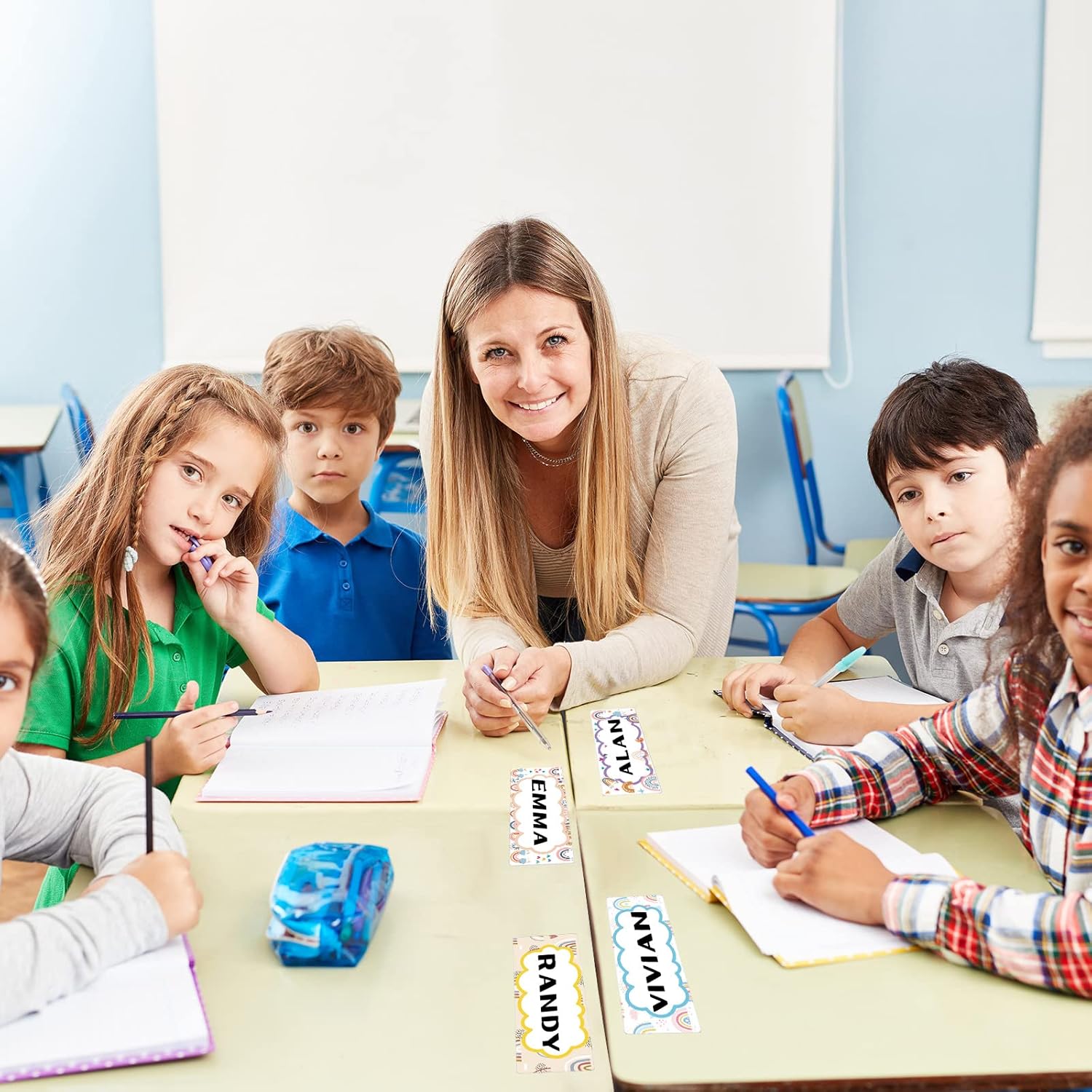 50 placas magnéticas de nombre para estudiantes, 3.15 x 1.18 pulgadas, etiquetas magnéticas de nombre para aula, etiquetas de nombre pequeño para