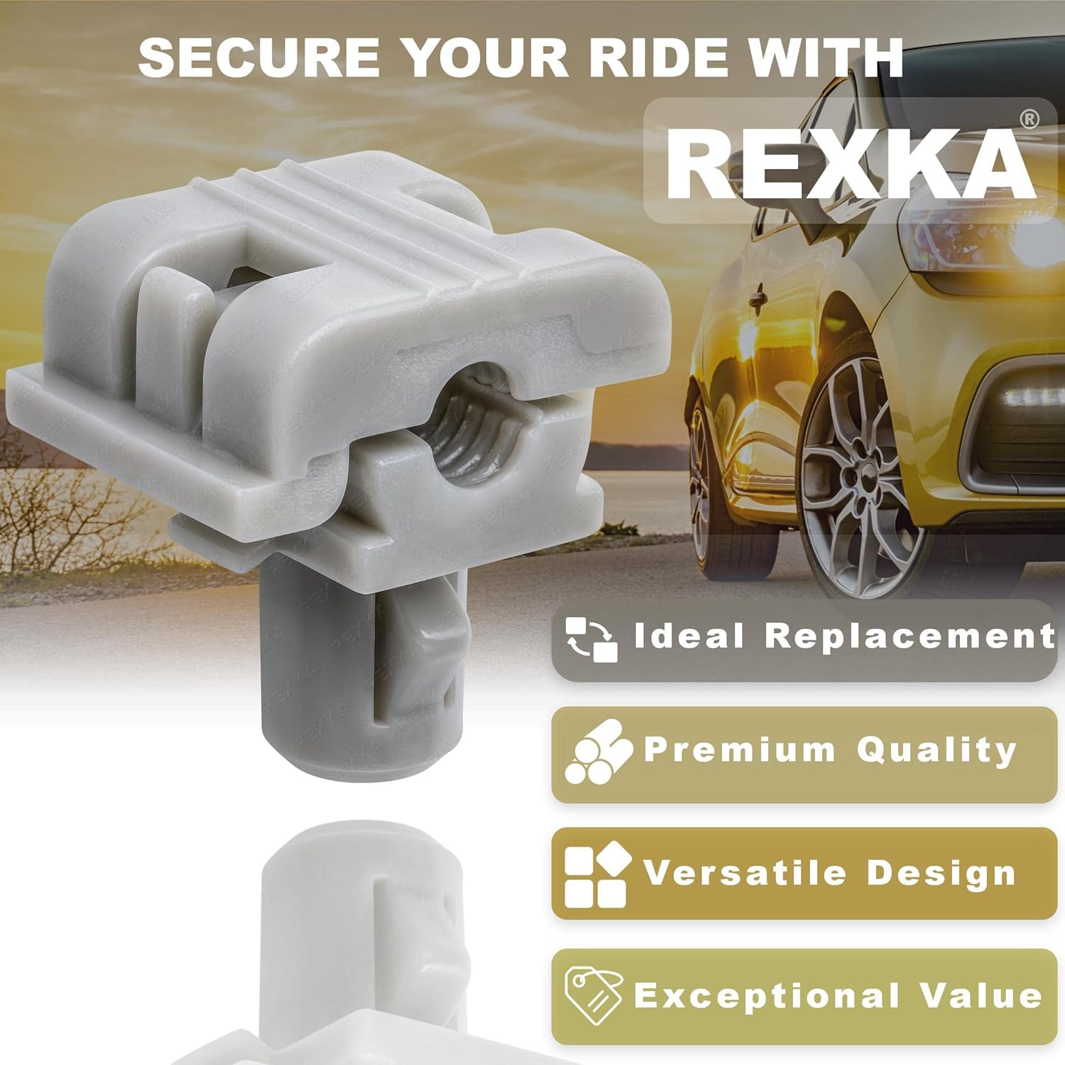 Rexka 20 clips de cierre de barra de bloqueo de puerta y puerta 532 tamaño de varilla para camiones GM 16629990 16675980 Ford F150 F250 F350 Super