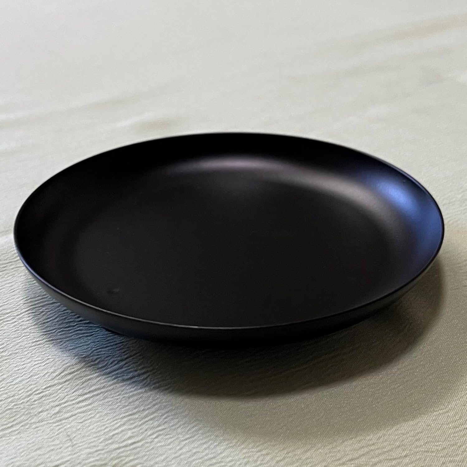 Juego de 3 portavelas de pilar para velas de pilar, platos y bandejas pequeños redondos de metal negro para centros de mesa de Navidad, Halloween