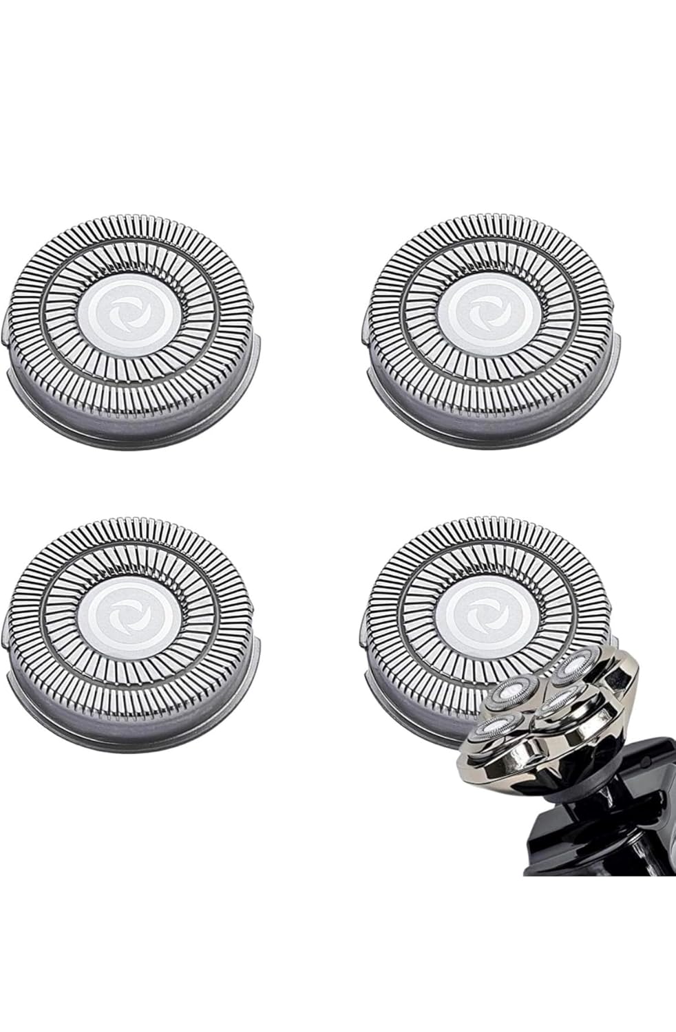 4 cuchillas de repuesto para cabezal de afeitadora eléctrica. Compatible con Pitbull Diamond PRO, Pitbull Gold PRO, Pitbull Silver PRO, Palm,