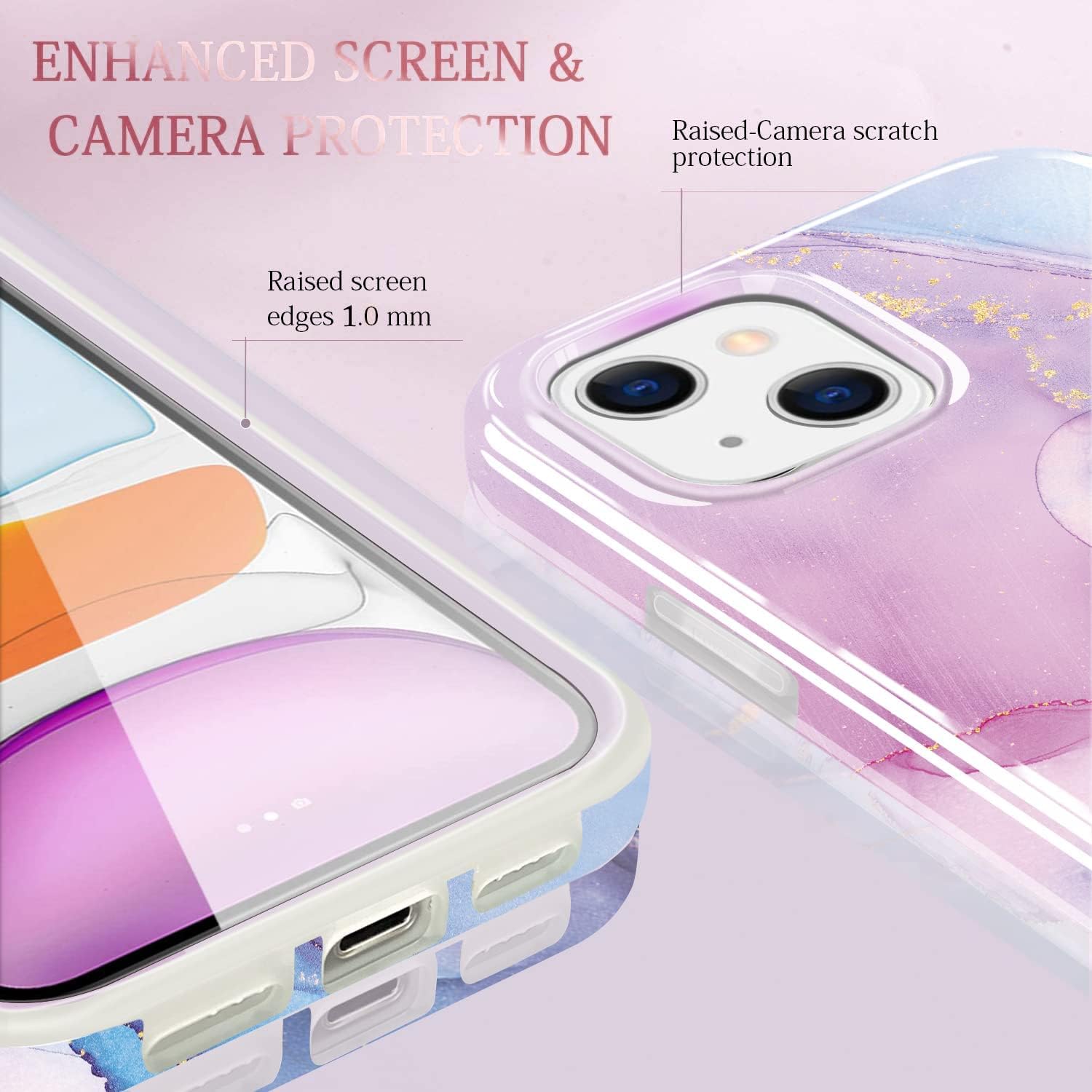 luolnh Funda dorada brillante compatible con iPhone 13, diseño de mármol, a prueba de golpes, delgada, de silicona suave, TPU para iPhone 13 de 6.1
