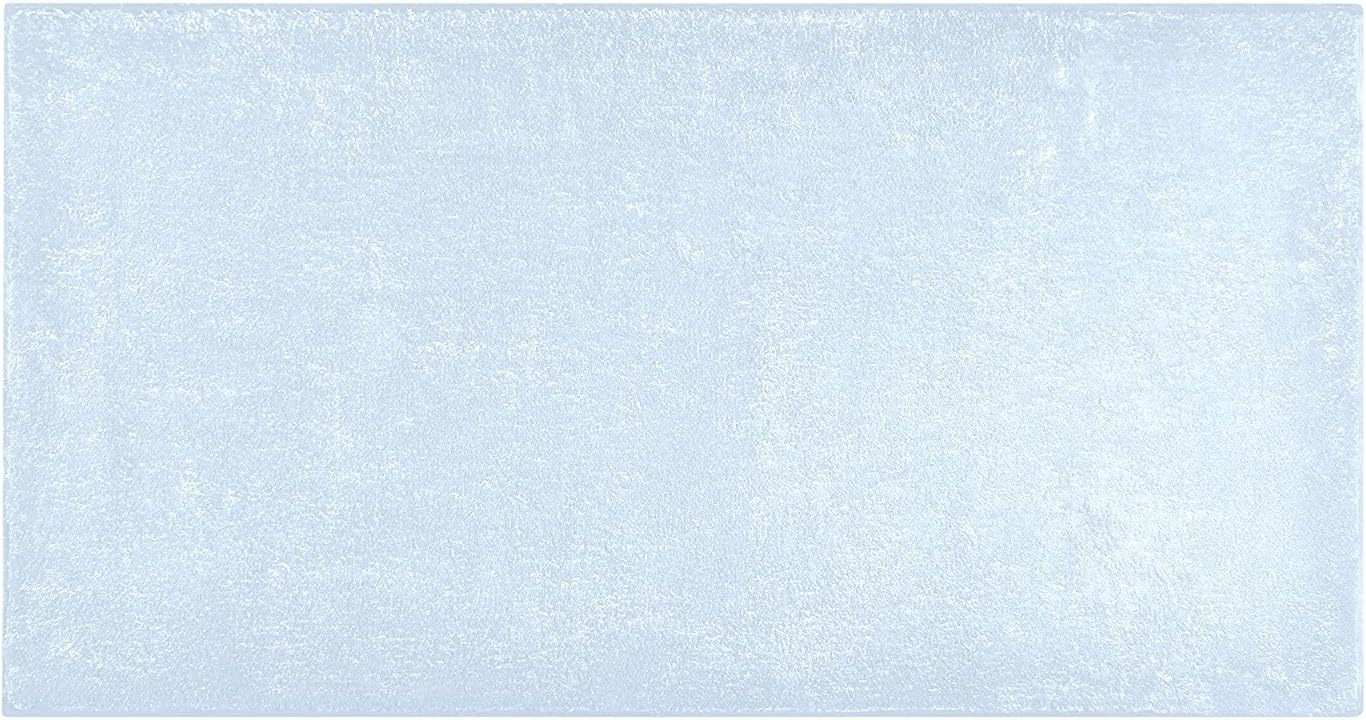 Elegante alfombra absorbente azul para suelo de baño, cómodas alfombras de baño antideslizantes, tapetes de baño de felpa duraderos, 39 x 20 pulgadas