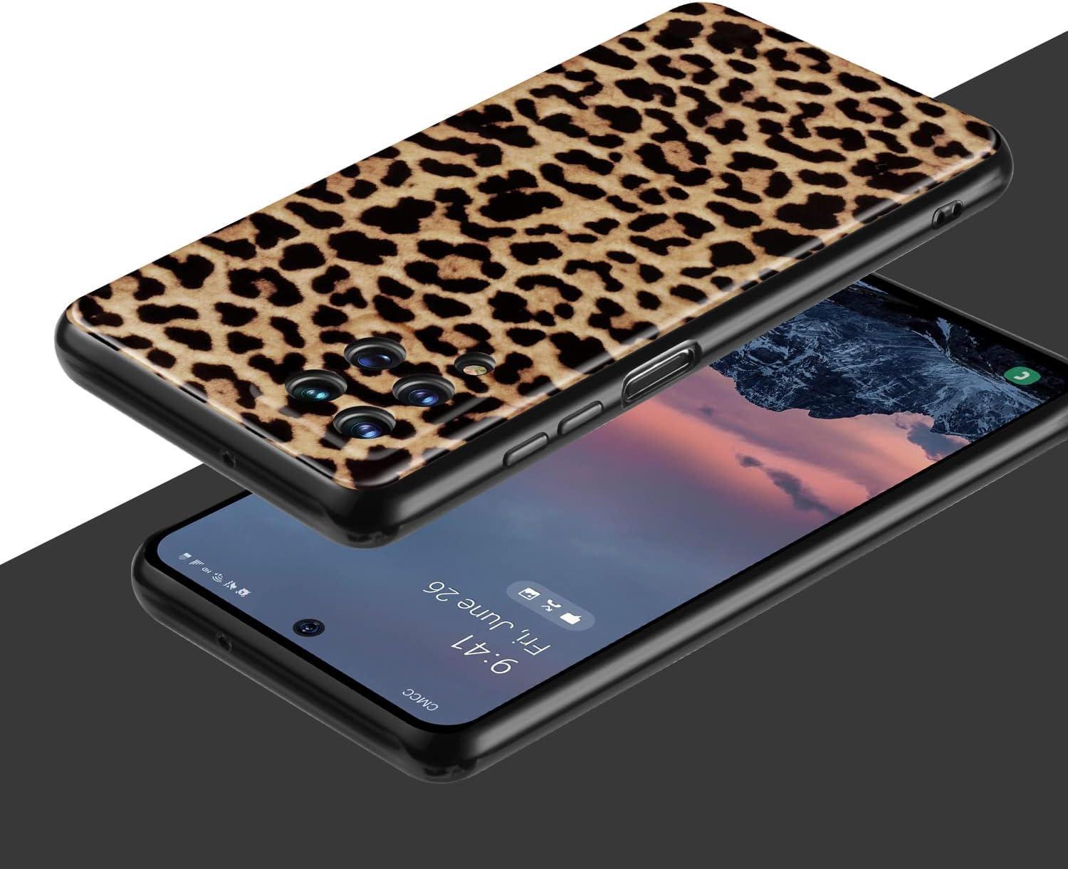 E Segoi Funda protectora para Samsung Galaxy A12, funda protectora con estampado de leopardo para Galaxy A12, suave a prueba de golpes, funda de