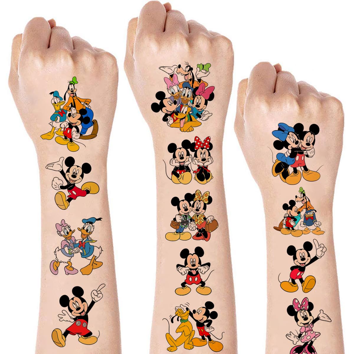 12 hojas de tatuajes temporales lindos para niños, suministros de fiesta de cumpleaños, decoraciones de fiesta para niñas, niños, juegos de fiesta,