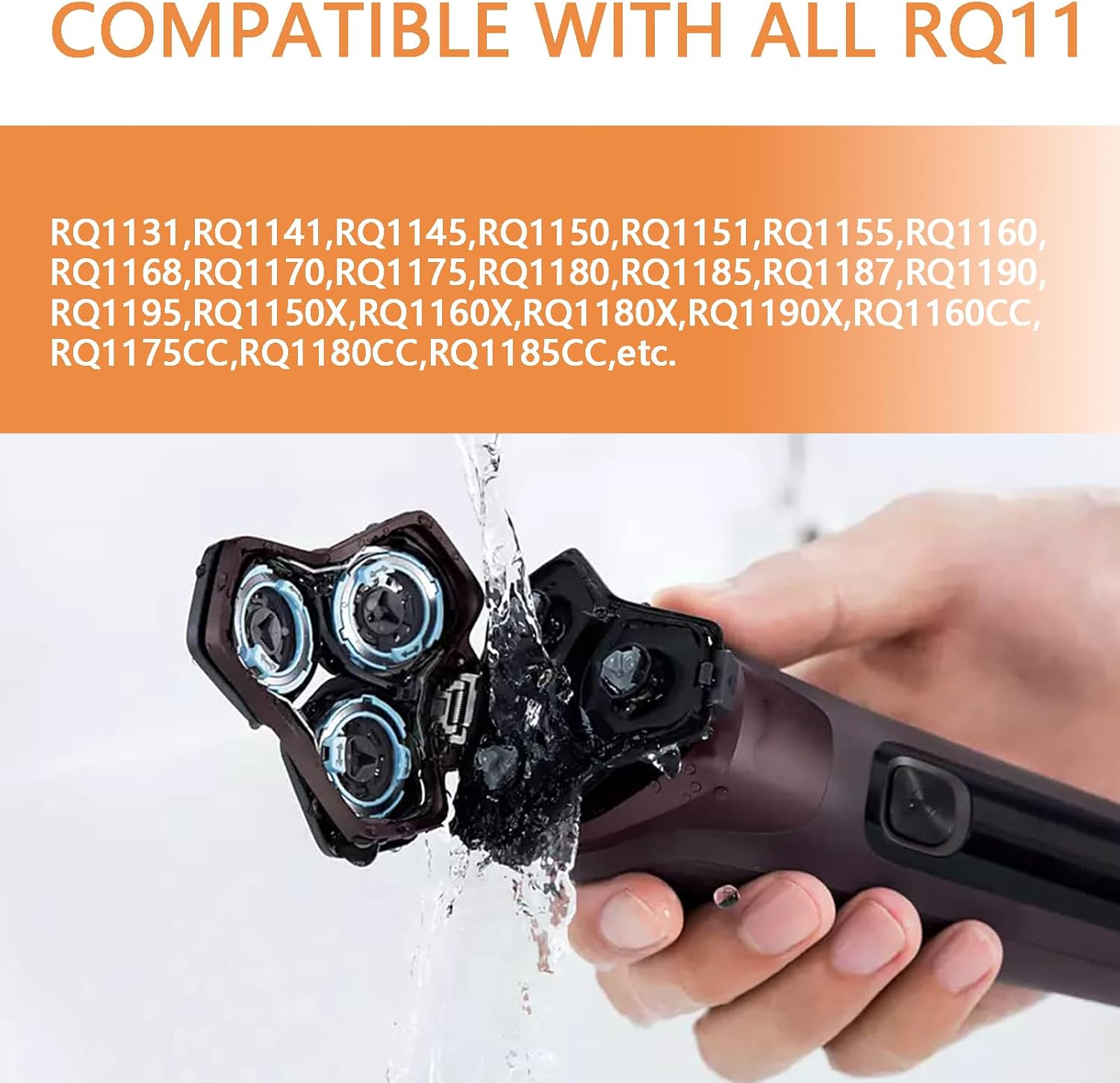 Cabezal de repuesto RQ11 – Compatible con la afeitadora eléctrica Philips Norelco SensoTouch 2D – Hoja de repuesto 1150x, 1160x, 1170x, 1180x –