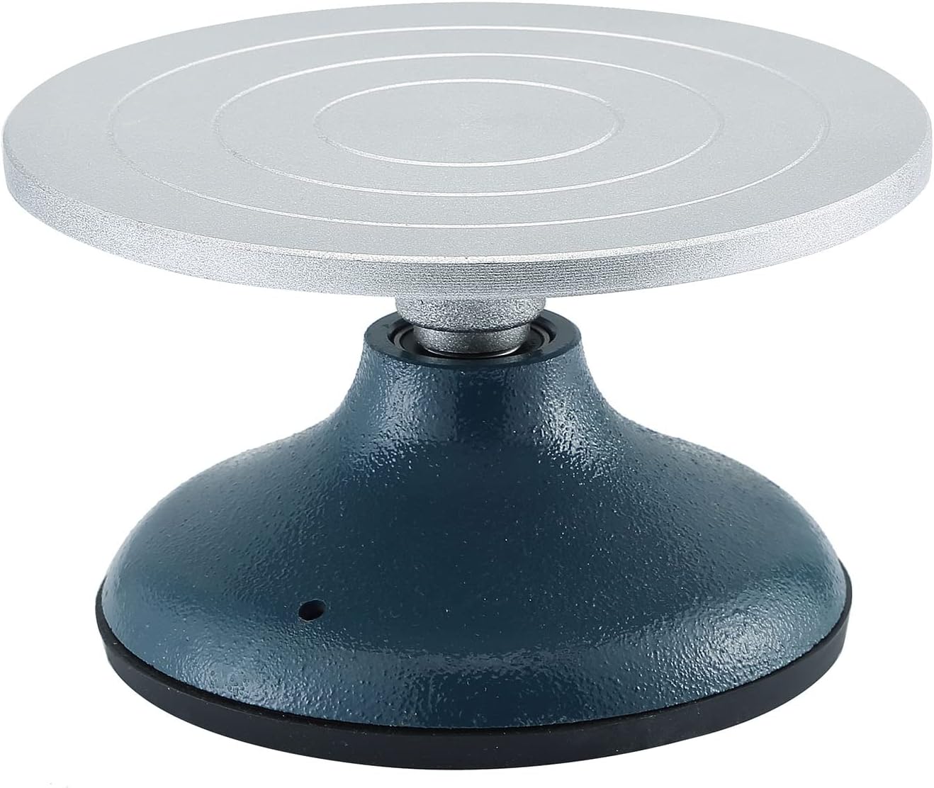 MYFULLY Rueda de cerámica para esculpir 7 pulgadas de diámetro, rueda de metal de hierro fundido resistente para decoración de cerámica con funda de