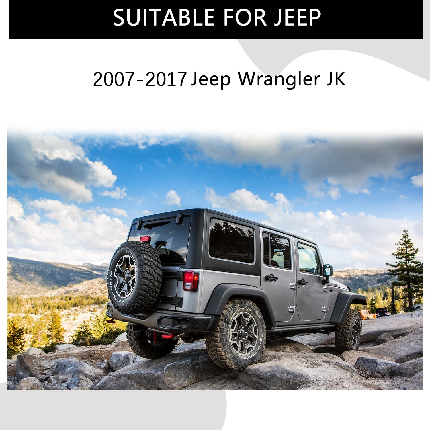 68026937AB – Kit de sellado de cubierta extraíble, bloqueador de espuma compatible con modelos Jeep Wrangler JK Wrangler JK Unlimited 2007-2017
