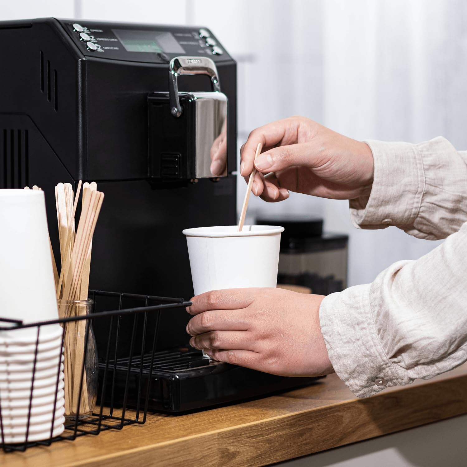 Karat Vasos calientes de papel blanco de 12 onzas, paquete de 300, tazas de café desechables, perfectas para llevar bebidas y fiestas, resistentes,