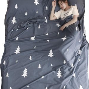 Azarxis Sleeping Bag Liner, Travel Sheet Lightweight Compact Cotton Sleep Bag Sack for Camping, Traveling, Hotels, Hostels & Backpacking Azarxis Sleeping Bag Liner, Travel Sheet Lightweight Compact Cotton Sleep Bag Sack for Camping, Traveling, Hotels, Hostels & Backpacking