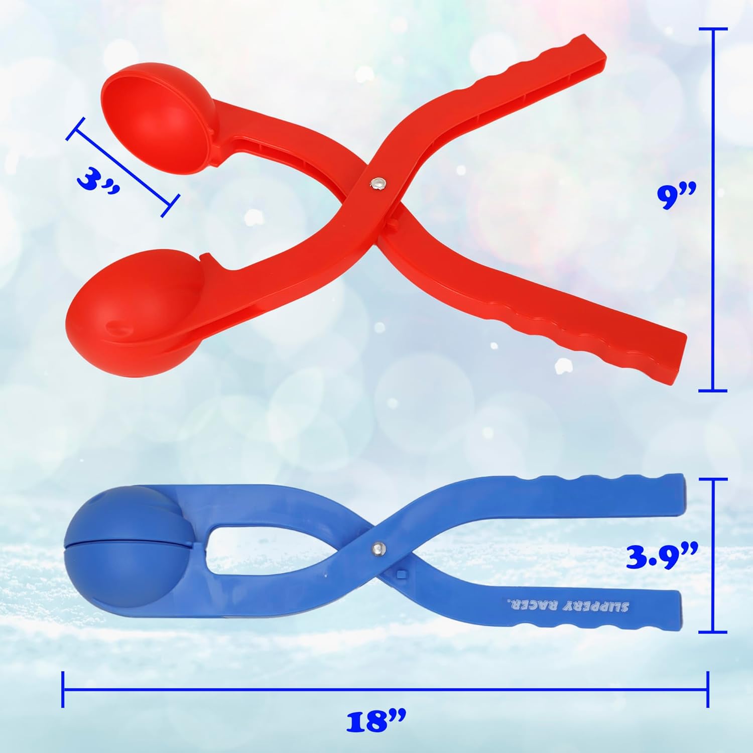 Feliz fabricante de bolas de nieve