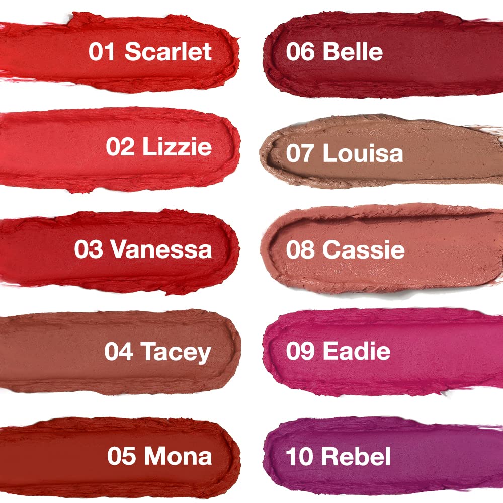 Phoera Lápiz labial no transferible, impermeable, a prueba de manchas y a prueba de máscara, fórmula pigmentada sin peso, lápiz labial de larga