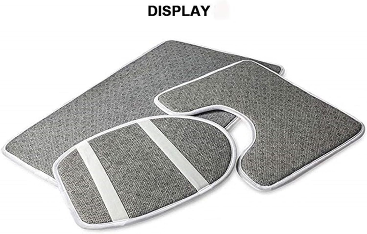 chaqlin Juego de 3 alfombras de baño antideslizantes con estampado de cerdo 3D, lavables, juego de fundas para tapa de inodoro, bonitos juegos de