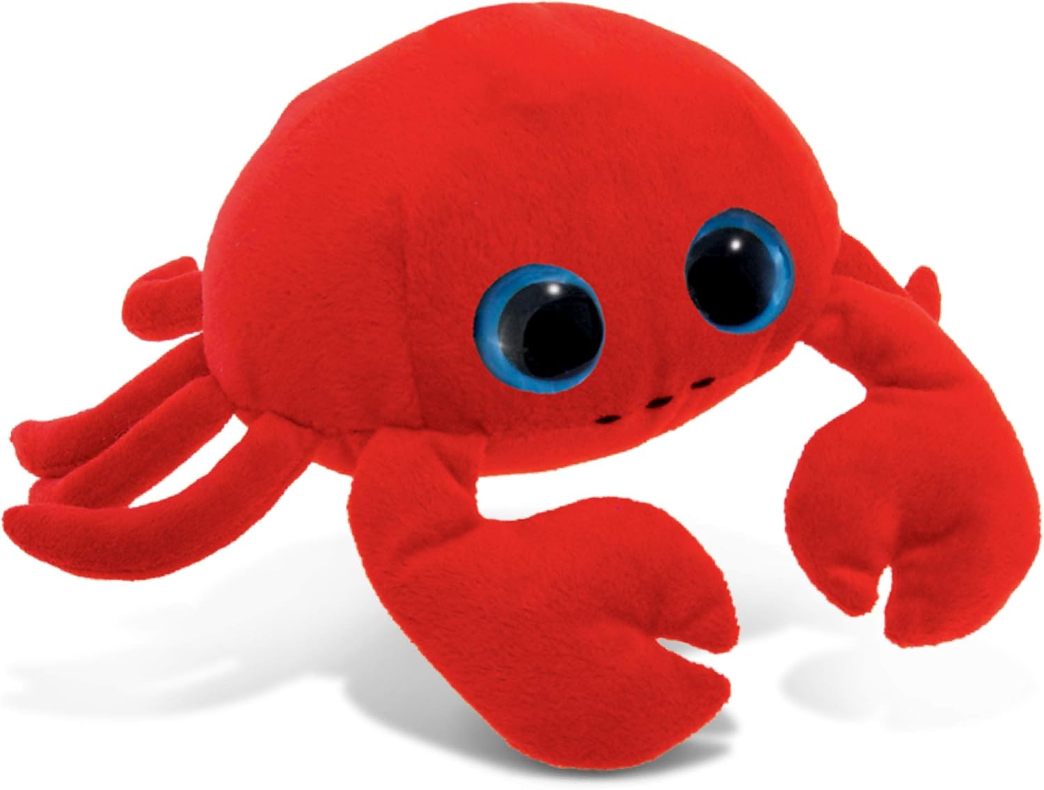 DolliBu – Animal de peluche de cangrejo de peluche, suave y abrazable, ojos grandes, cangrejo rojo, adorable juguete de peluche de cangrejo de vida