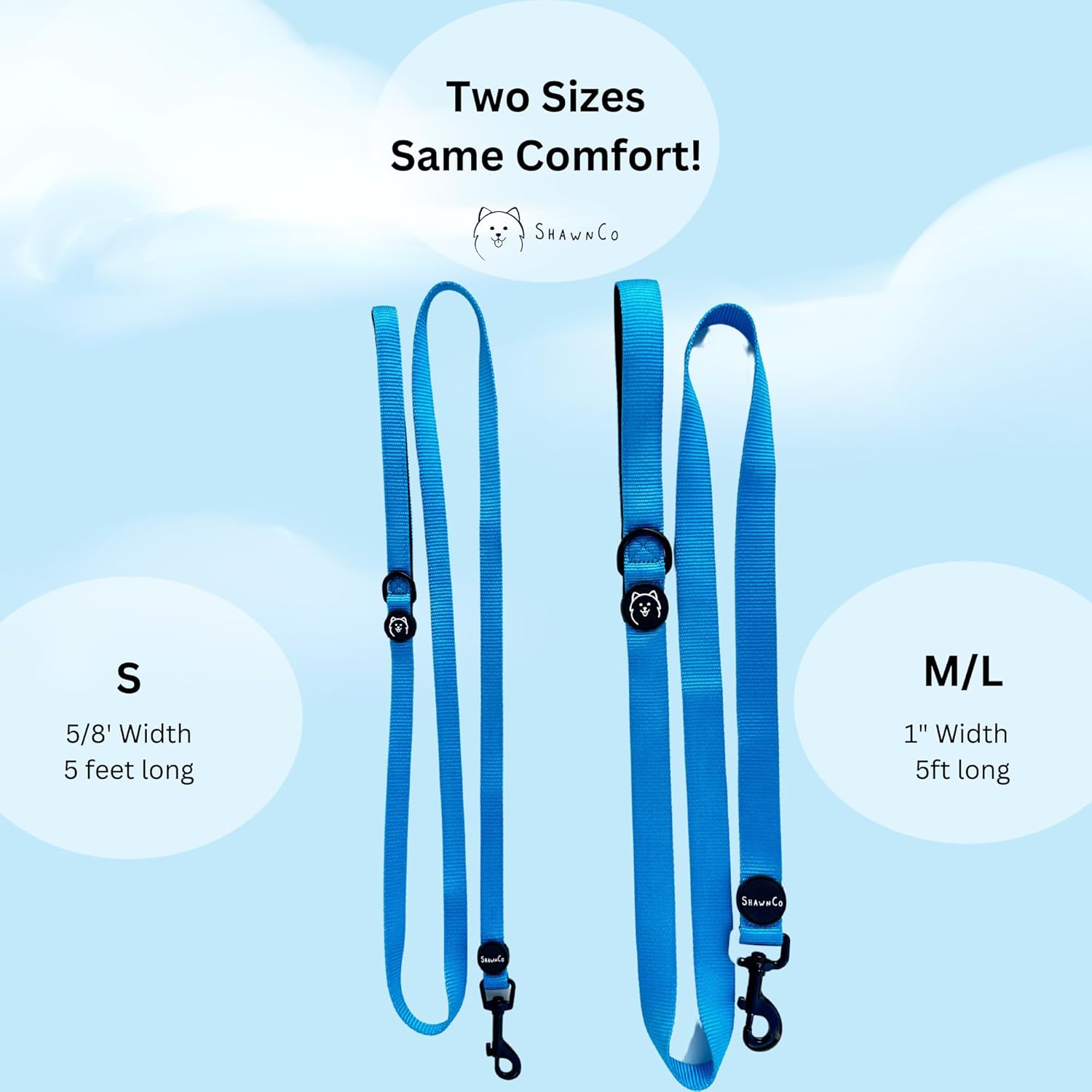 ShawnCo Dream Walk – Correa de nailon para mascotas con mango de neopreno suave para perros pequeños, medianos y grandes (jardín de pecas,