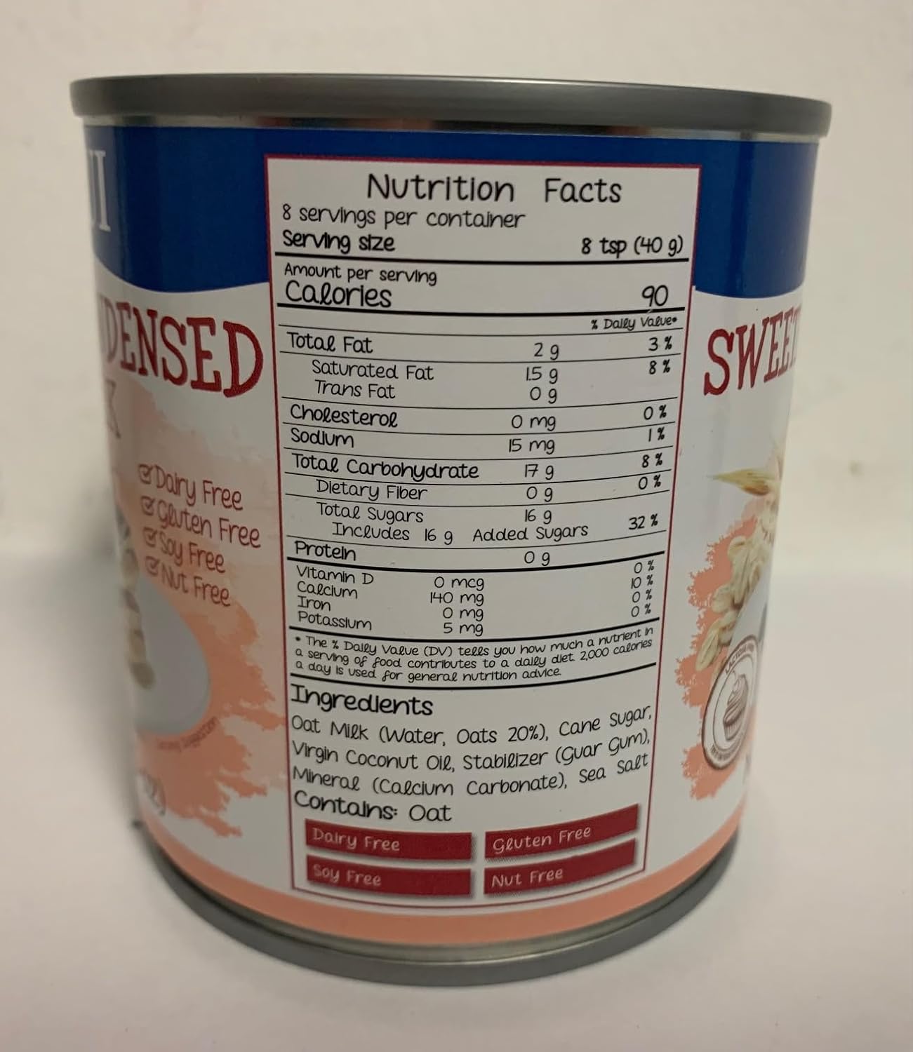 Leche de avena Samui condensada endulzada de 11.25 onzas, paquete de 3 unidades