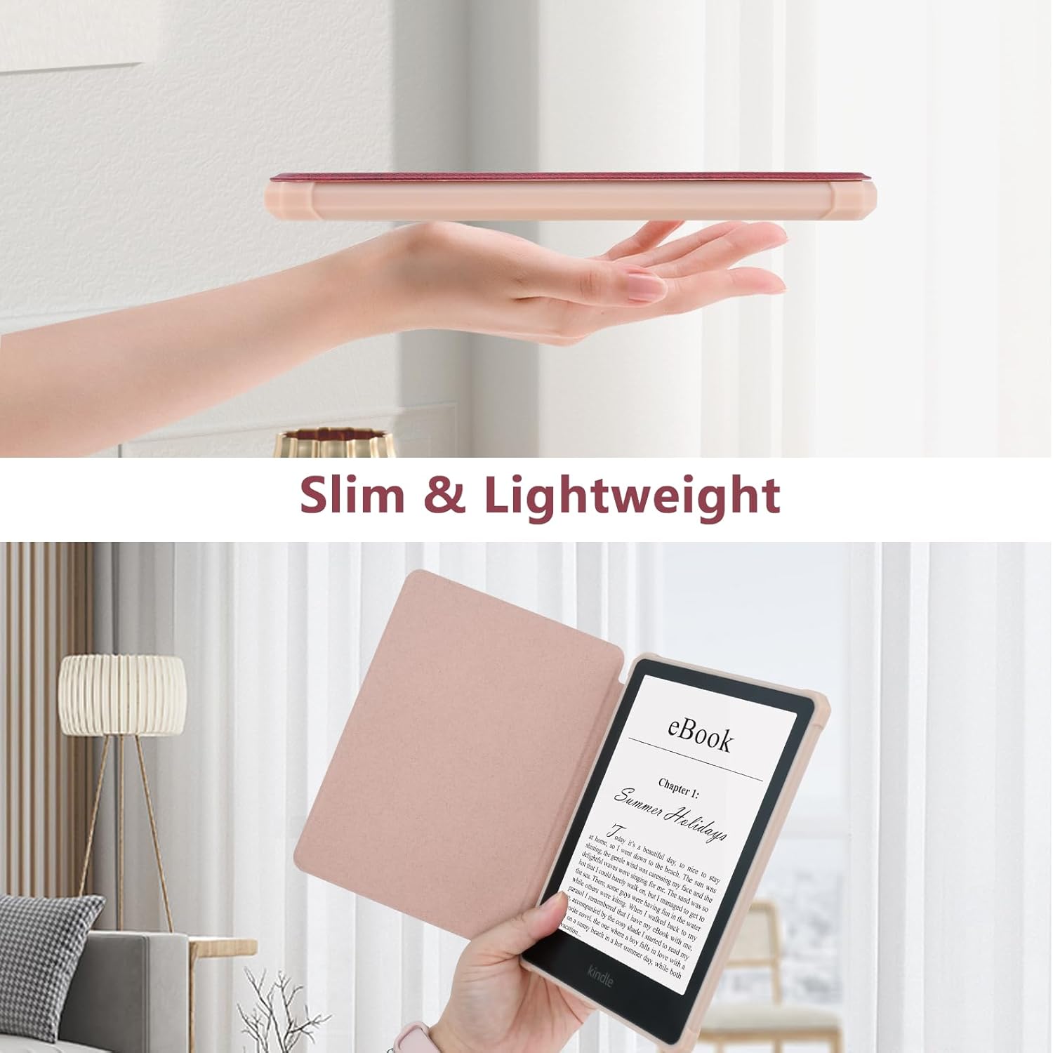 COO Funda para Kindle Paperwhite de 6.8 pulgadas, ligera, de piel sintética, con encendido y apagado automático para Kindle Paperwhite de 11.