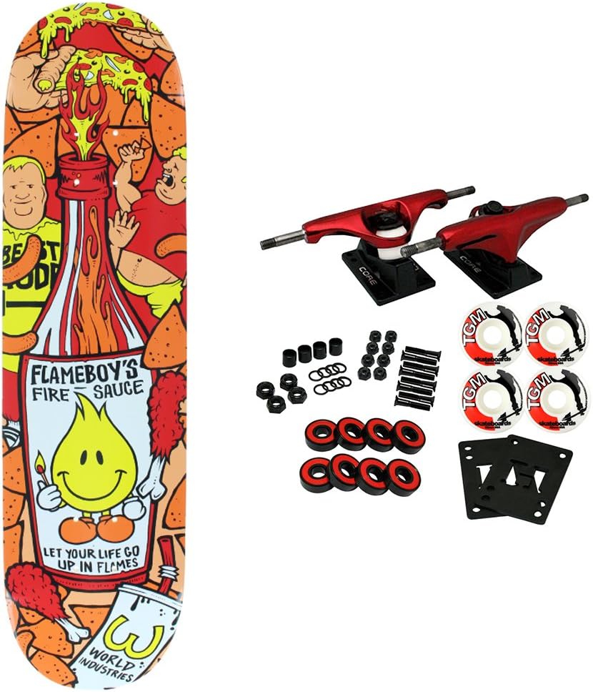 World Industries Skateboard Completa Flameboy Fire Sauce 8.1″