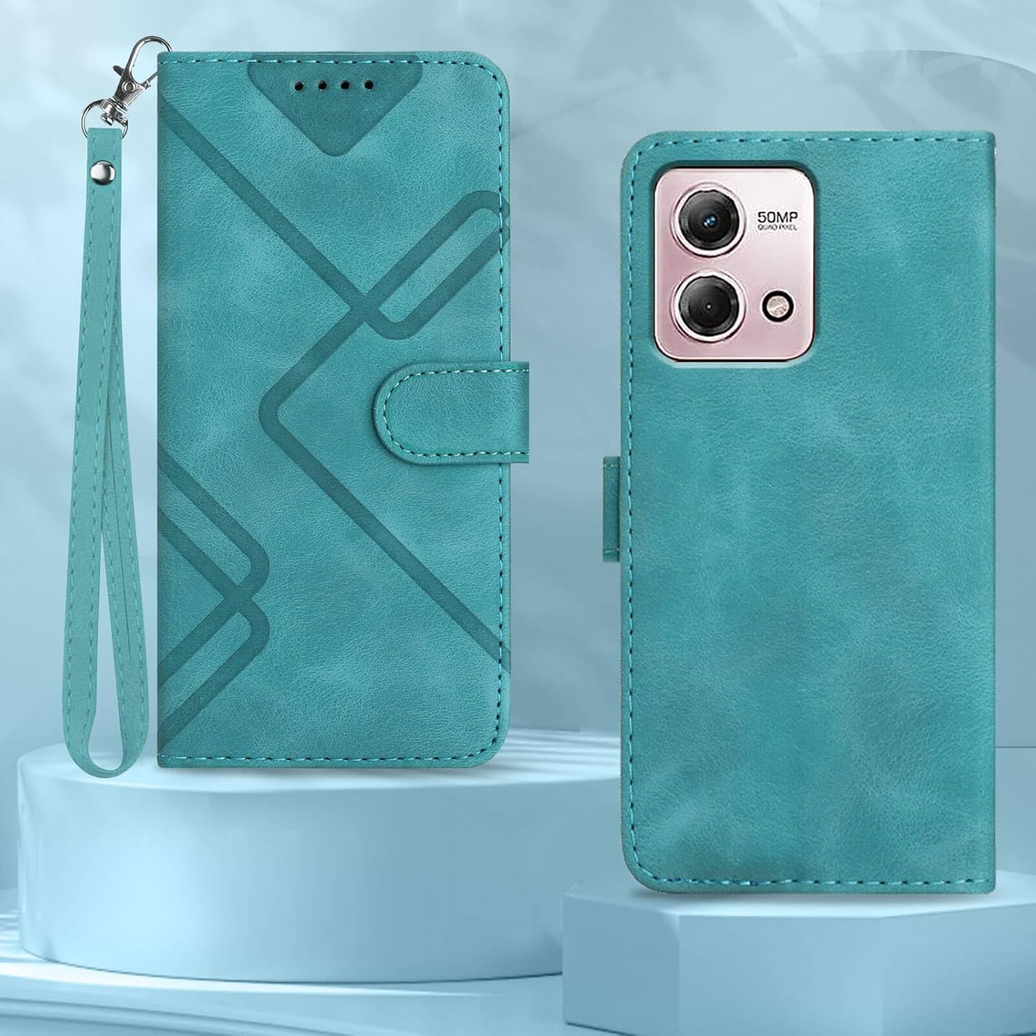 Funda protectora para Moto G Stylus 5G 2023 con función atril, correa de muñeca, cierre magnético, a prueba de golpes, para Moto G Stylus 5G 2023