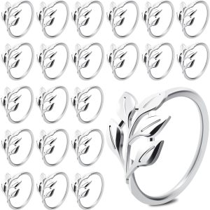 Servilleteros plateados  20 piezas a granel de servilletas de hojas anillos para Servilletas Servilletas de mesa Servilletas Soportadores para Servilleteros plateados  20 piezas a granel de servilletas de hojas anillos para Servilletas Servilletas de mesa Servilletas Soportadores para