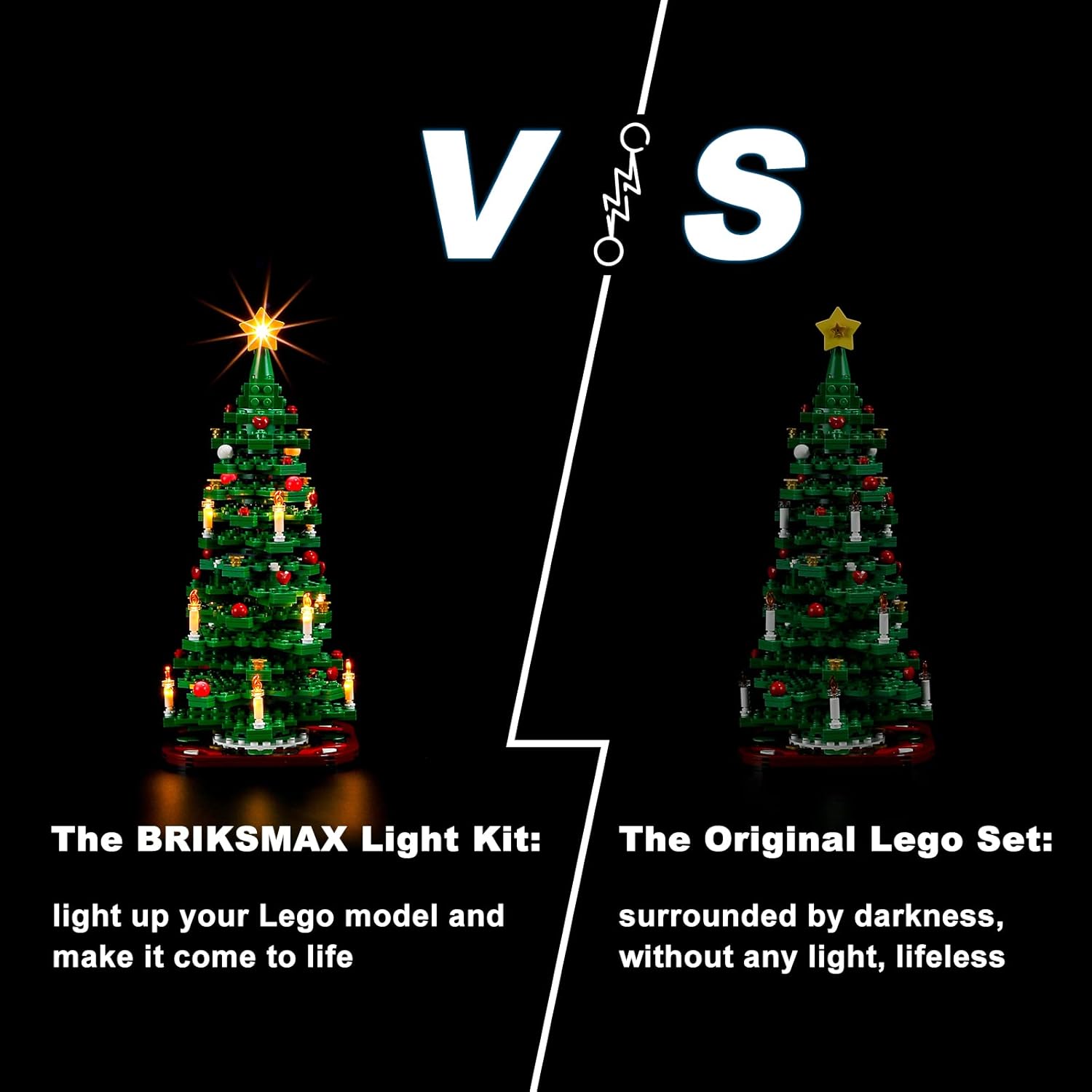 BRIKSMAX Kit de iluminación LED para árbol de Navidad LEGO-40573, compatible con el modelo de bloques de construcción de Lego, no incluye el juego