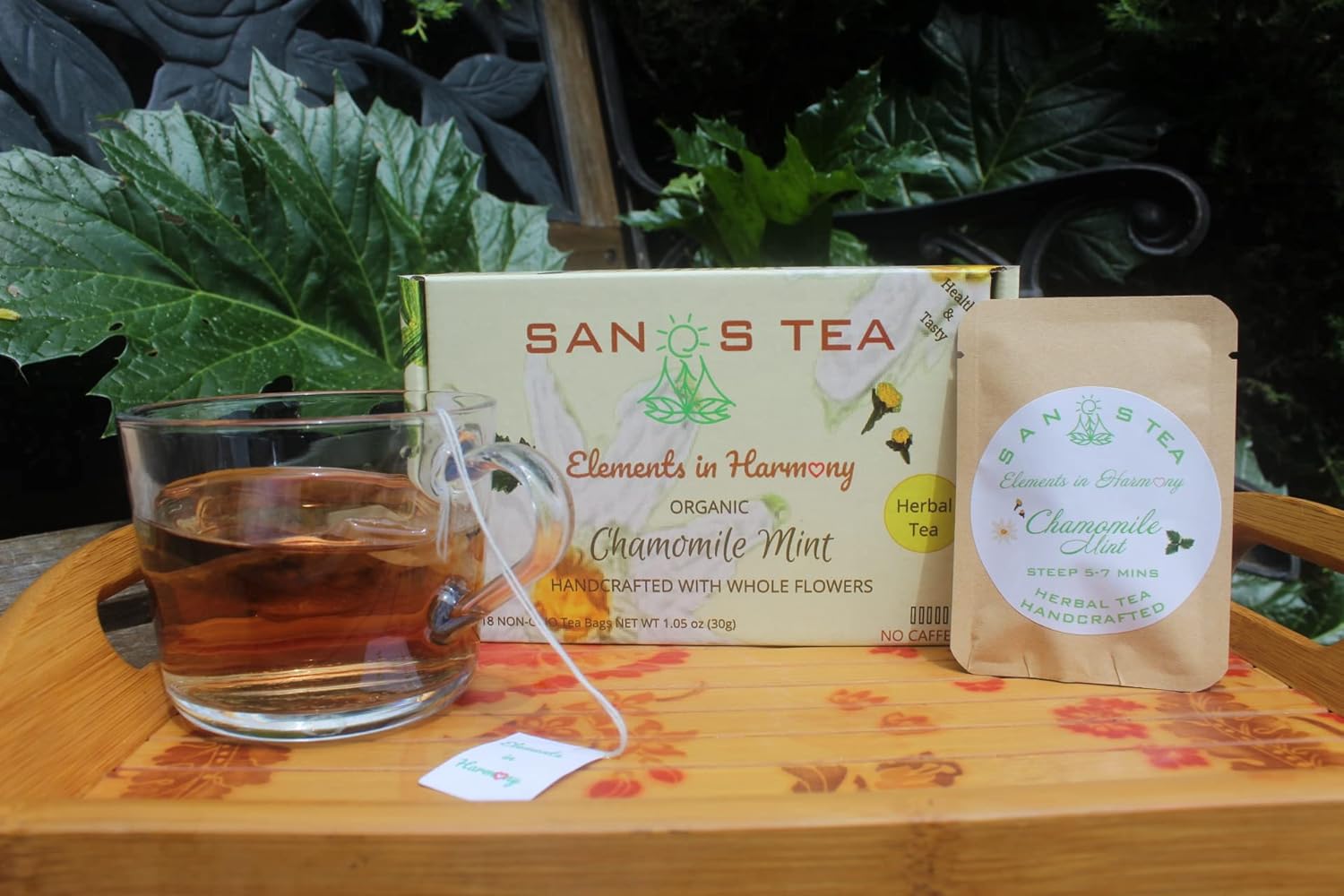 SanosTea Té de bienestar de manzanilla de hierbas orgánicas prémium para un día tranquilo y refrescante