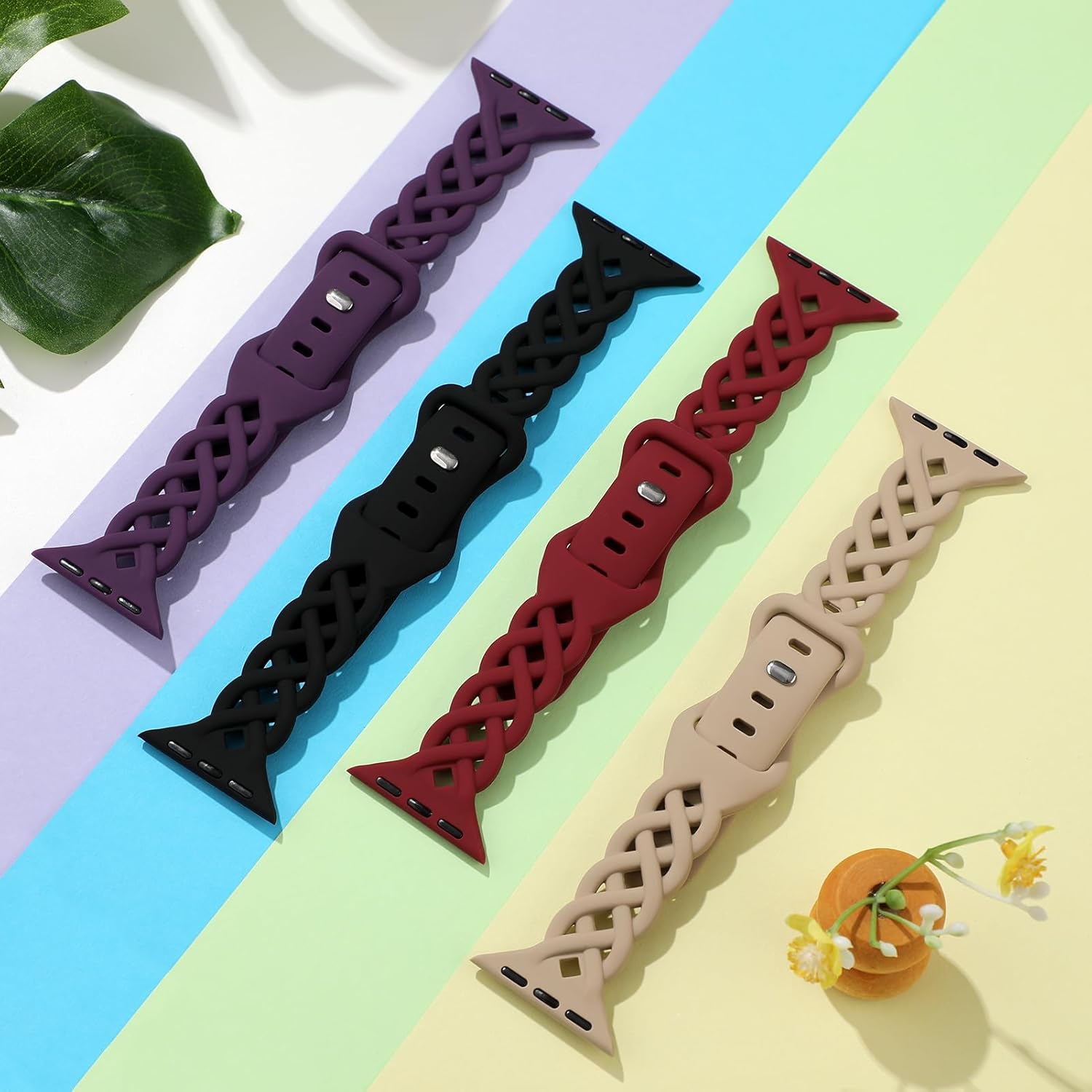 Correas de silicona delgadas compatibles con Apple Watch Band de 1.57, 1.49, 1.61, 1.73, 1.77 y 1.65 pulgadas, correa deportiva de repuesto para