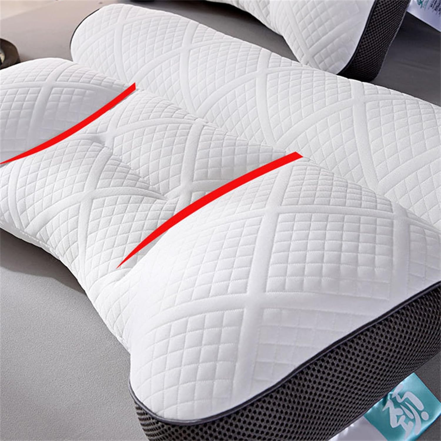 znvwki Almohada ergonómica de plumón de ganso, almohada ergonómica, soporte cervical para mejorar el sueño, almohada de plumón de ganso cómoda,