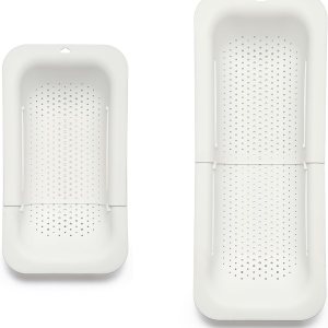 Cesta coladora Platos secos, lava verduras y frutas y escurre alimentos cocinados extensible Esencial para la cocina del hogar (14.4-19.5 Cesta coladora Platos secos, lava verduras y frutas y escurre alimentos cocinados extensible Esencial para la cocina del hogar (14.4-19.5