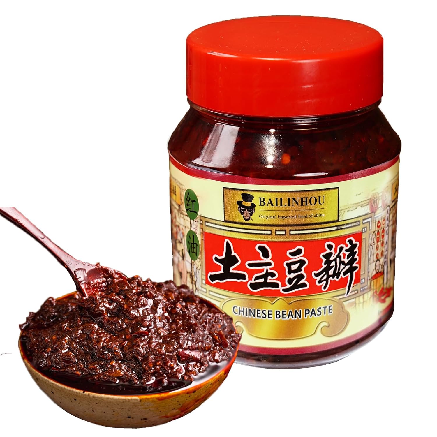 Pasta de frijoles Pixian Premium con aceite de chile, pasta de chile chino Doubanjiang 1.1lb500g – Original importada de Sichuan