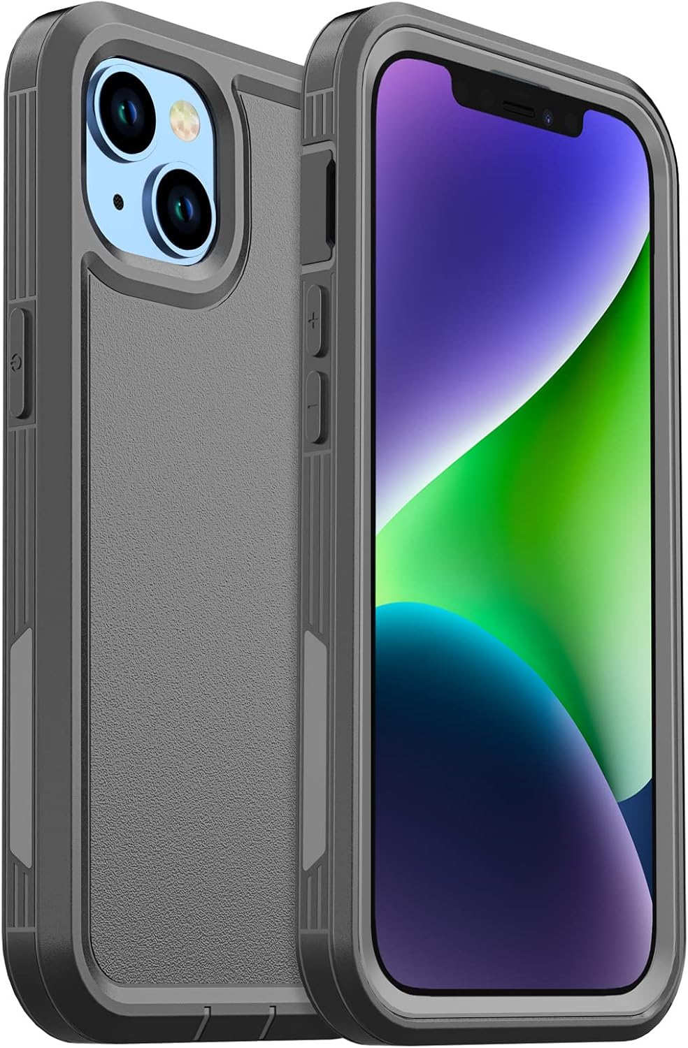 Diseño para iPhone 14 Caso, a prueba de golpes Funda de teléfono para iPhone 14 6.1 pulgadas (negro)