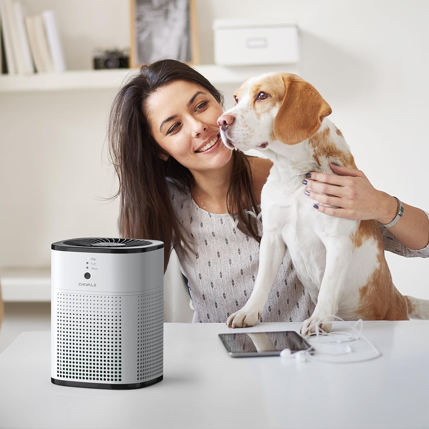 Purificadores de aire para dormitorio con filtro purificador de aire HY1800 de repuesto para mascotas, paquete de 2
